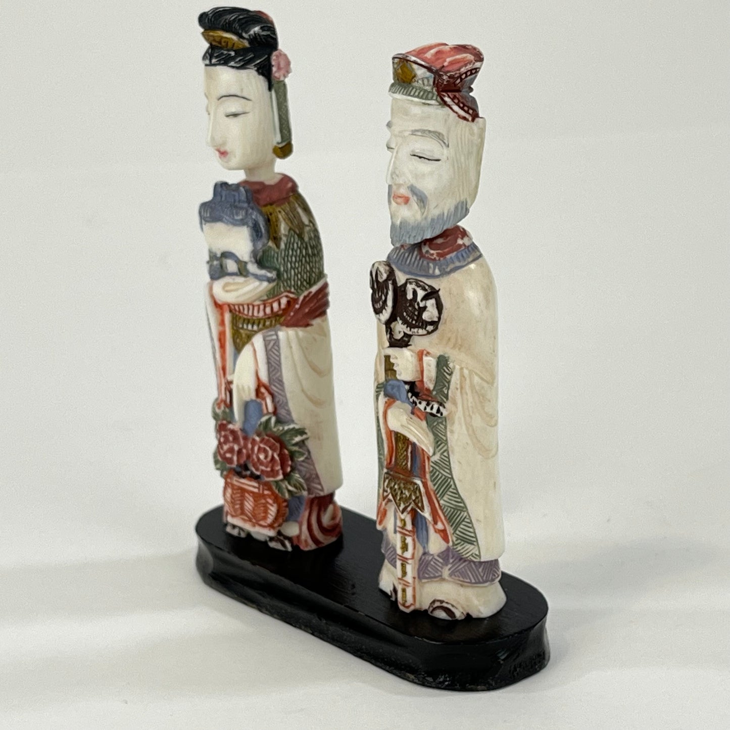 Vintage Chinese Pair of Snuff Bottles Man & Woman