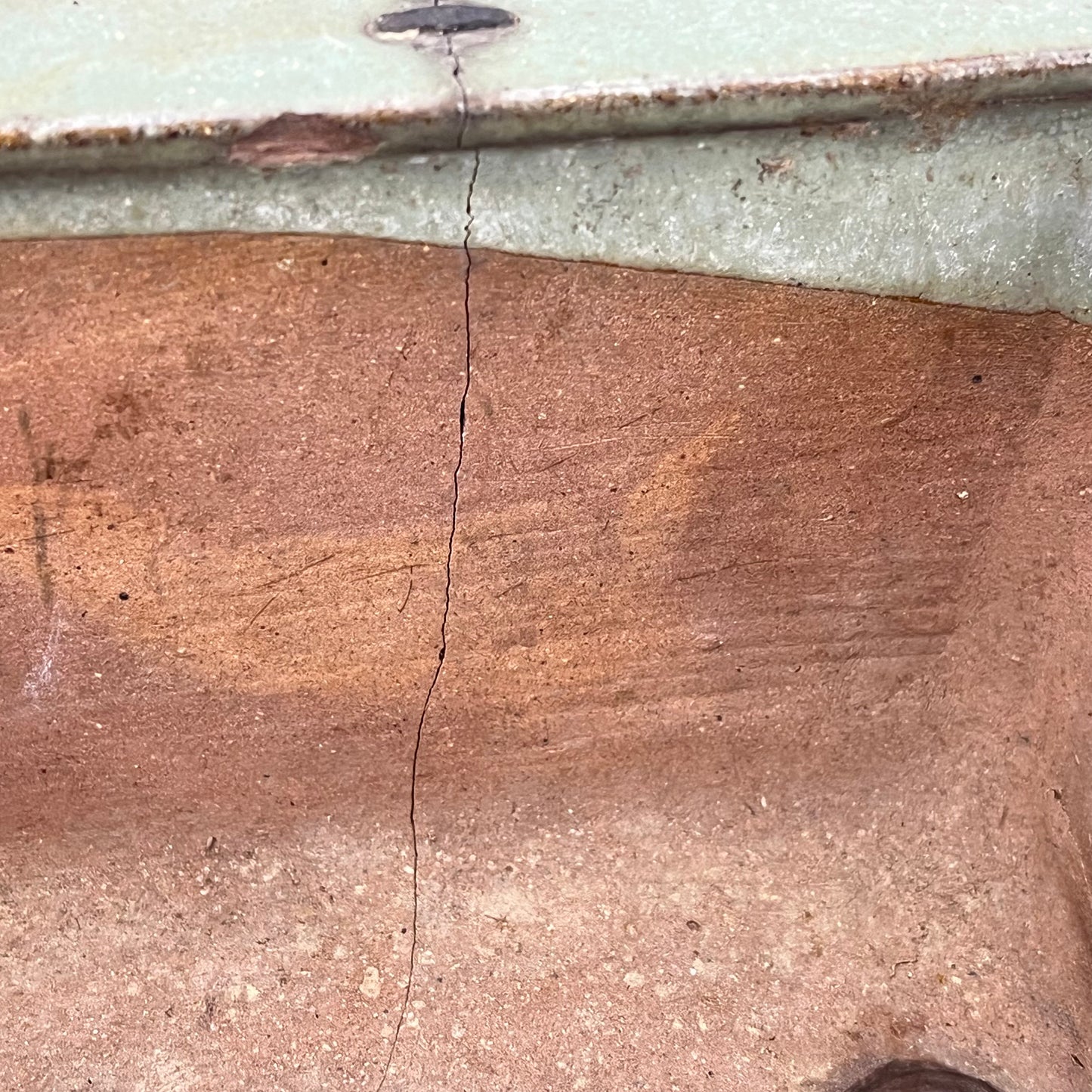 Japanese Bonsai Earthen Wear Celadon Green Bonsai Pot w/ Staples Small Trees 4.5"