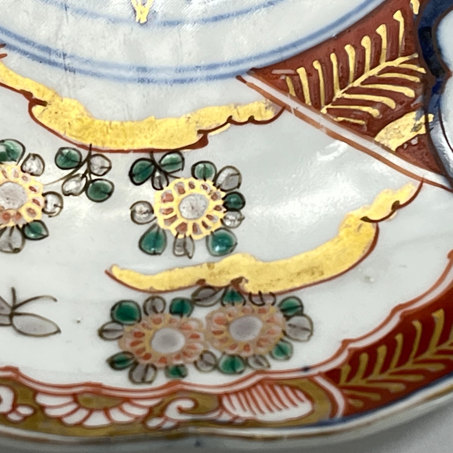 Antique Meiji Era Japanese Ceramic Aka-Imari Plate