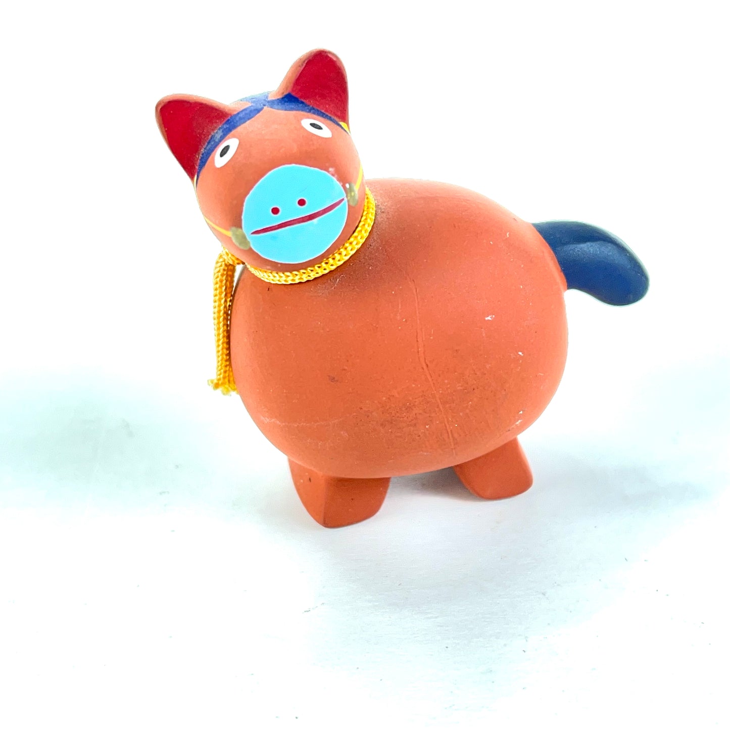 Vintage Japanese Zodiac Animal Horse Small Ceramic Bell 2”