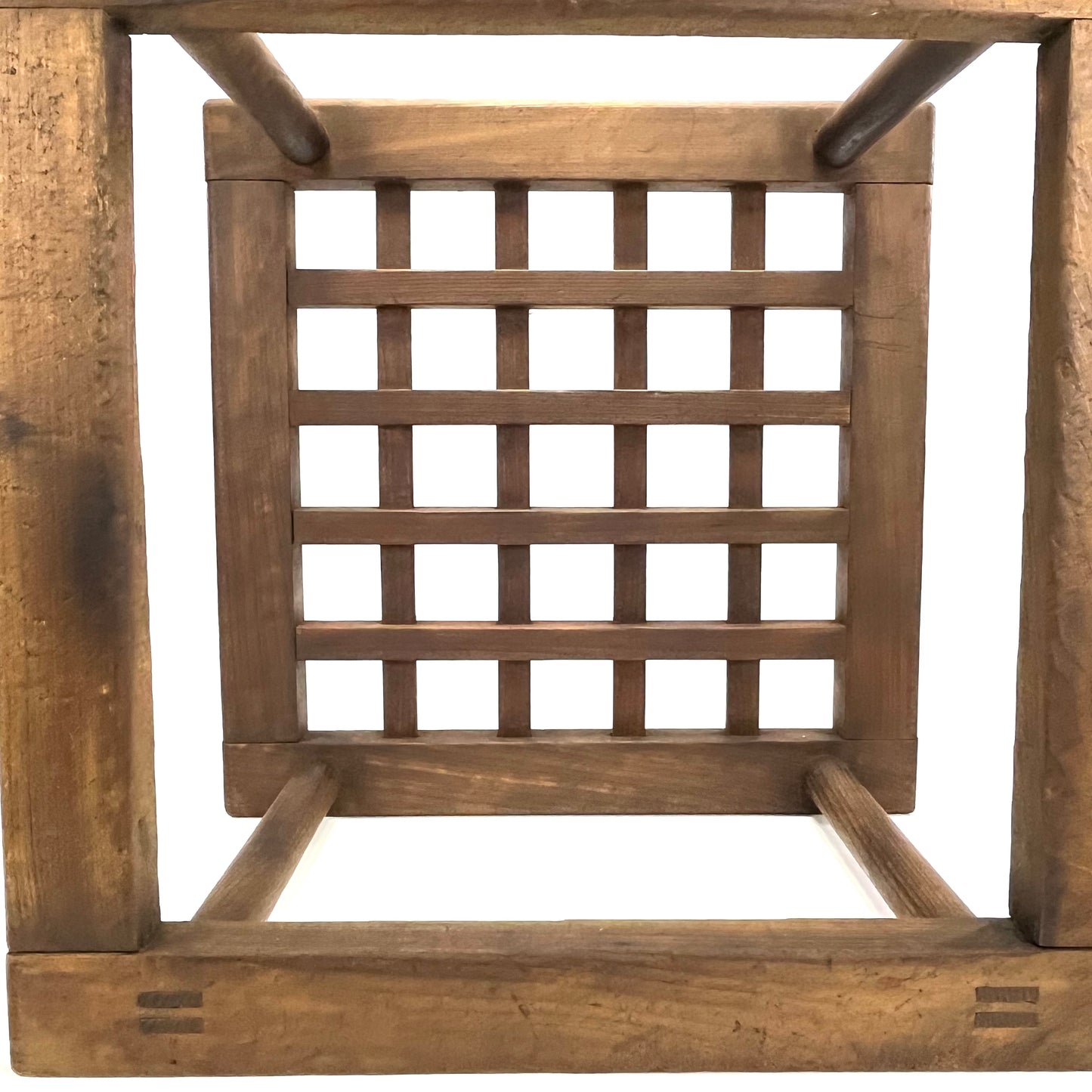 Antique Japanese 1800’s Sugi Wood Kotatsu Table 18"