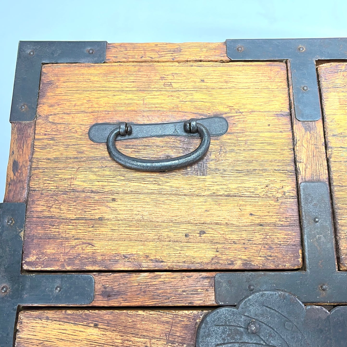 Antique Japanese Meiji Era c1910 Suzuribako Calligraphy Chest Kiri Wood Tansu 14"