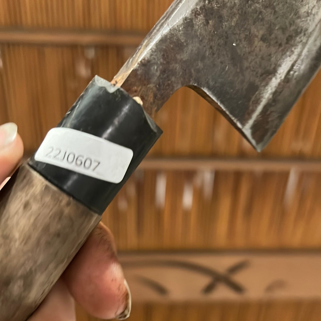 Vintage Japanese Signed Chef's Deba Hocho Sushi 6.25" Knife Laminated Samurai Steel