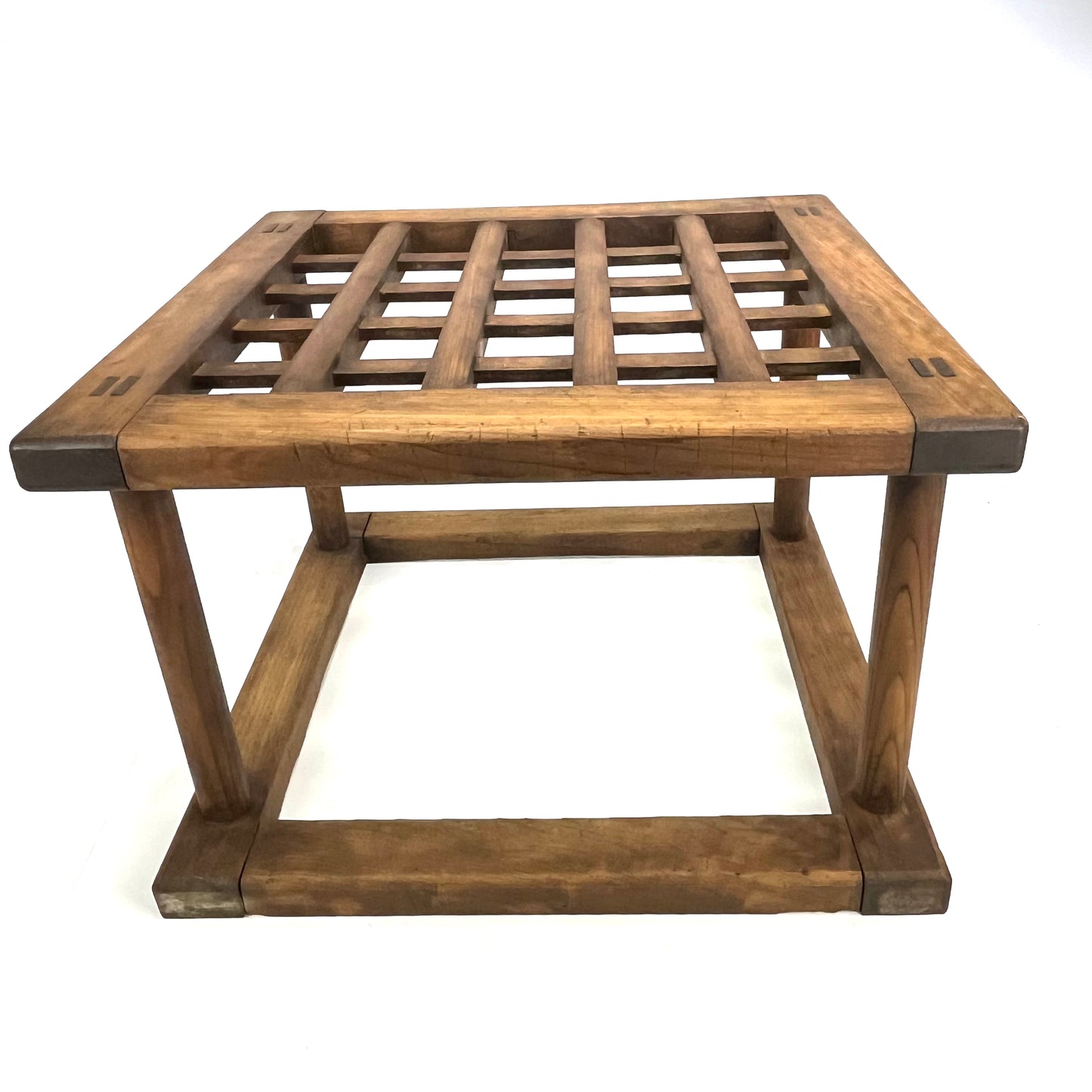 Antique Japanese 1800’s Sugi Wood Kotatsu Table 18"