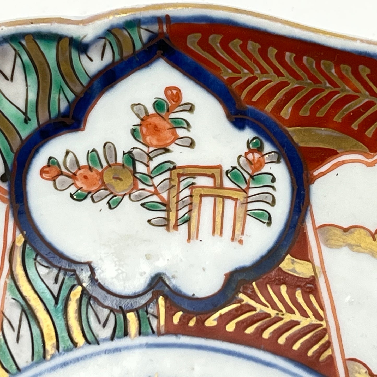 Antique Meiji Era Japanese Ceramic Aka-Imari Plate