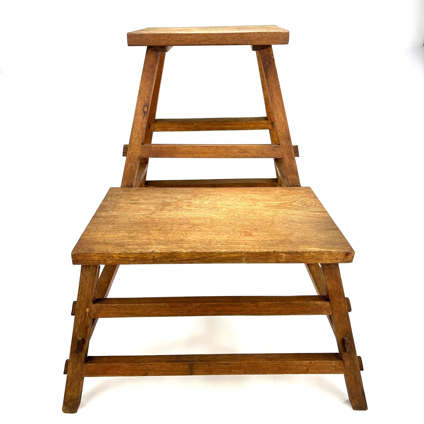 Antique Japanese Taisho Era c1920's Step-stool Mortis & Tenon Joinery