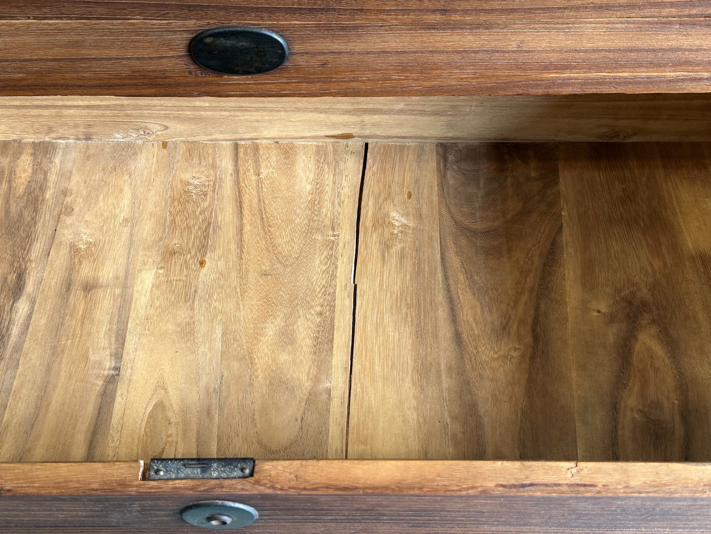 Antique Japanese Isho-Tansu Clothing Chest Taisho c1920’s 57”H Kiri Wood