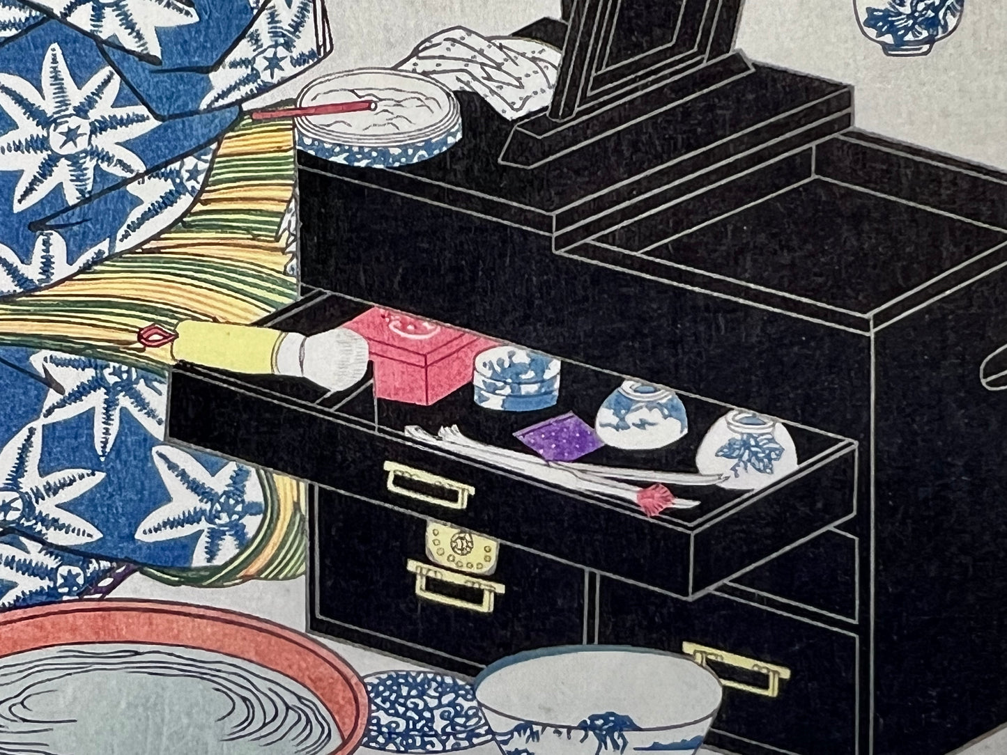 Kunisada Utagawa Giclee Woodblock Print c1821 Eight Views of Women 7"x10"