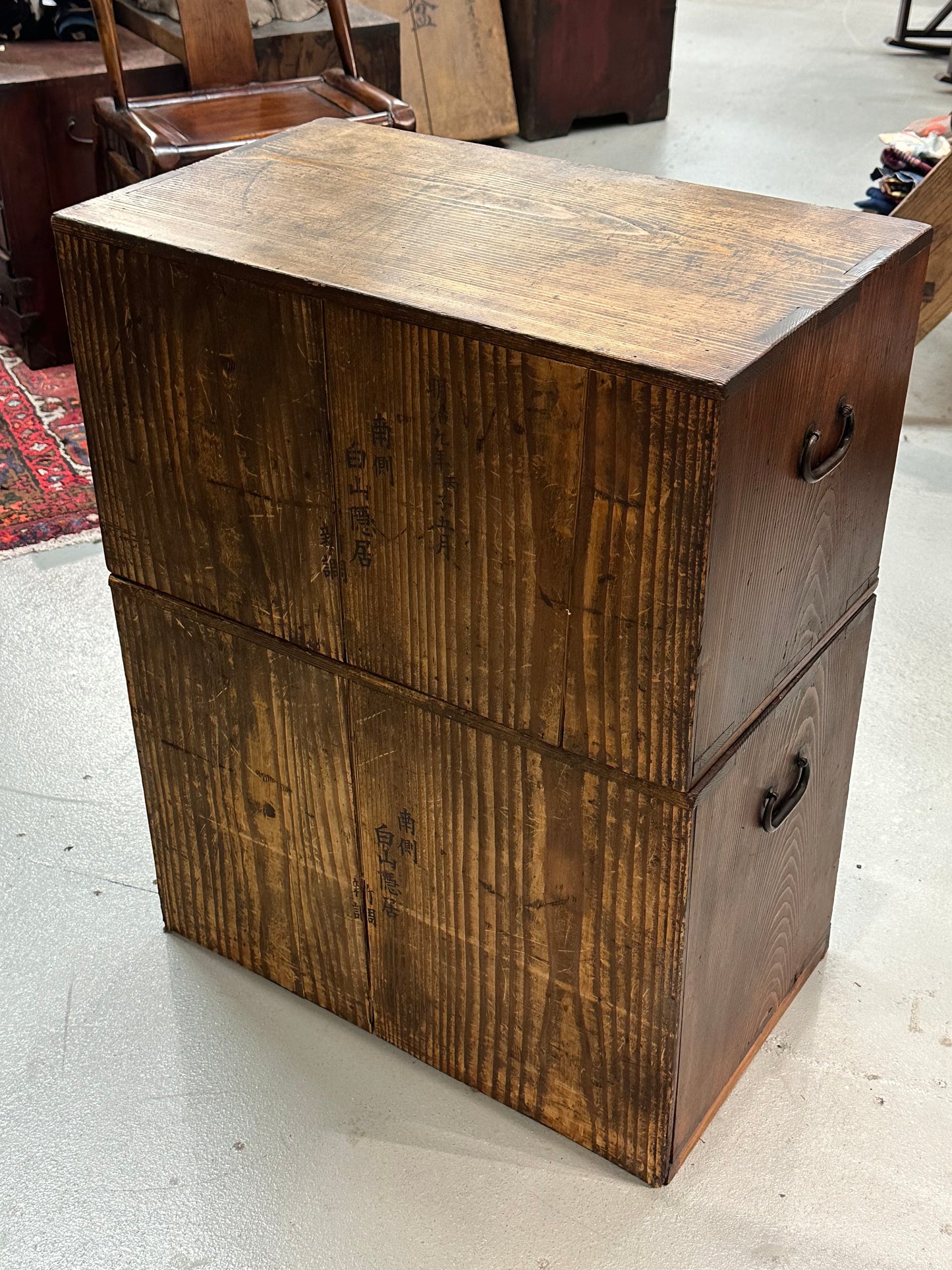 Antique Japanese Taisho Era (c1920’s) Kiri Kodansu Personal Tansu 6 Drawer 24"W