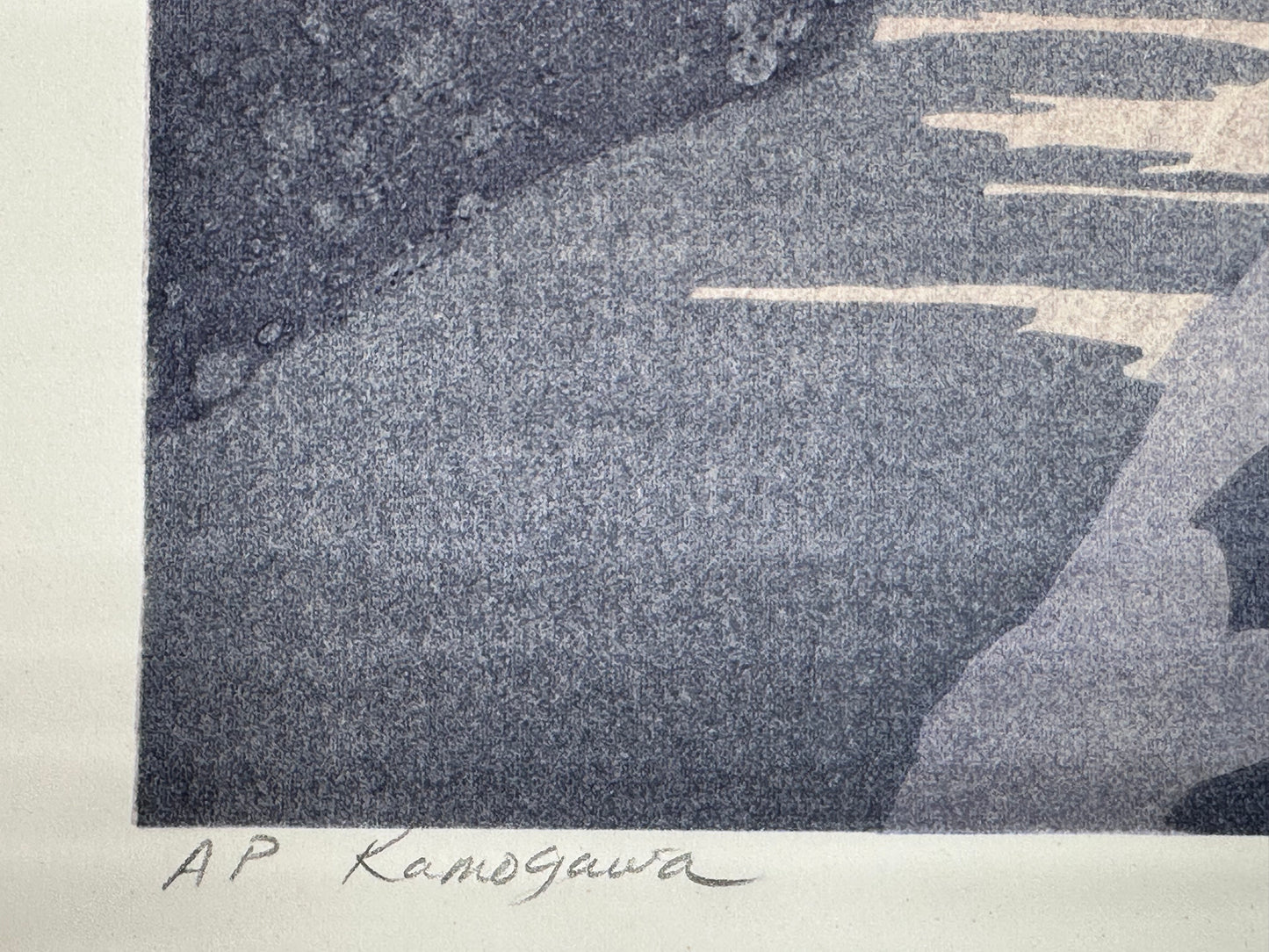 Original Woodblock Print by Carol Jessen b1940 "Kamagowa" 18.5"W
