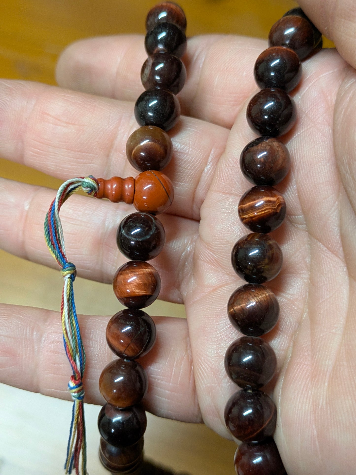 Juzu, Mala, Beads, 108, Buddhist Prayer Beads, Counting Beads Tigers Eye Semiprecious Stone beads , Red Counting Stone, Bracelet/Necklace