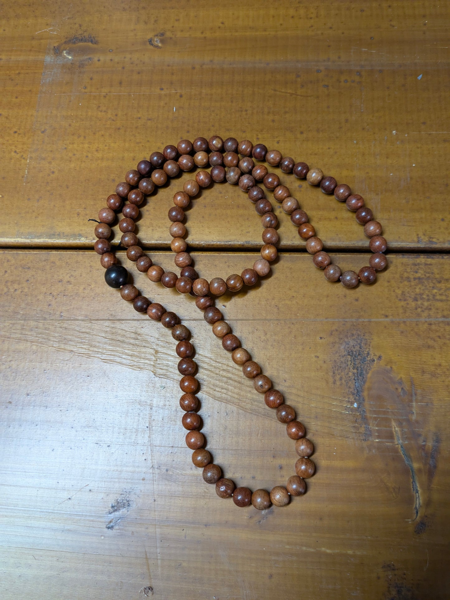Juzu, Mala, Beads, 108, Buddhist Prayer Beads, Counting Beads Red Wood, Onix Counting Stone, Bracelet/Necklace
