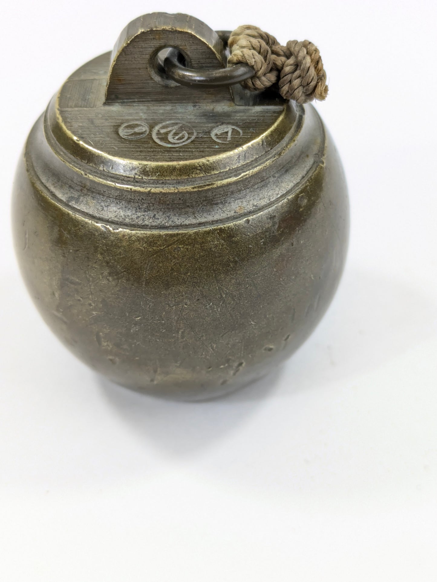 Antique Japanese Meiji Era (1868-1912) Bronze Hakari Tenbin Balance 10.6oz 2"