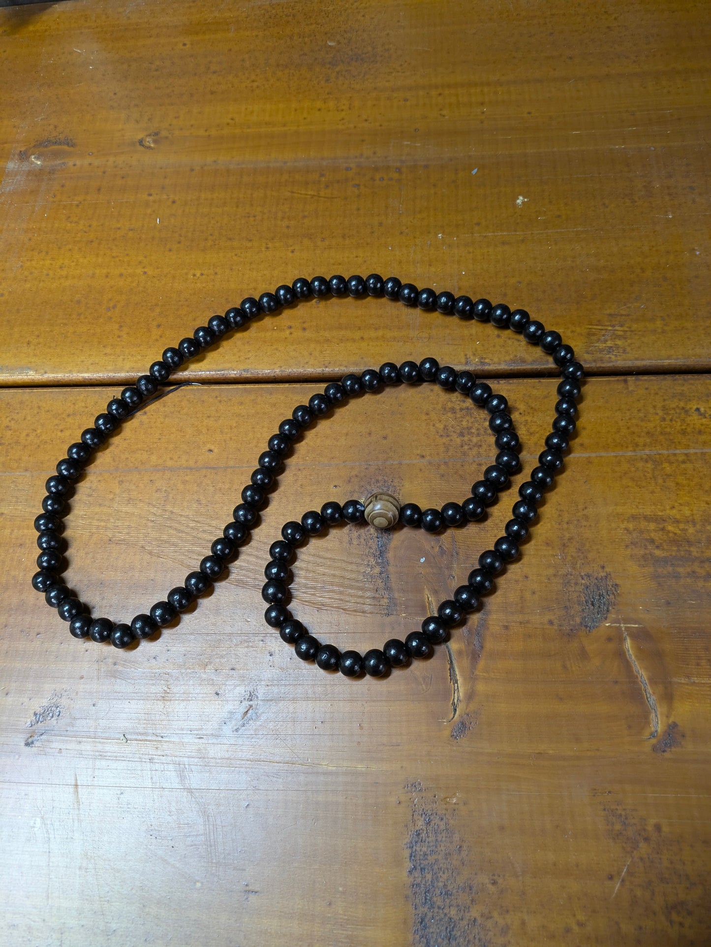 Juzu, Mala, Beads, 108, Buddhist Prayer Beads, Counting Beads Black Wood, Light Wood Counting Stone Bracelet/Necklace