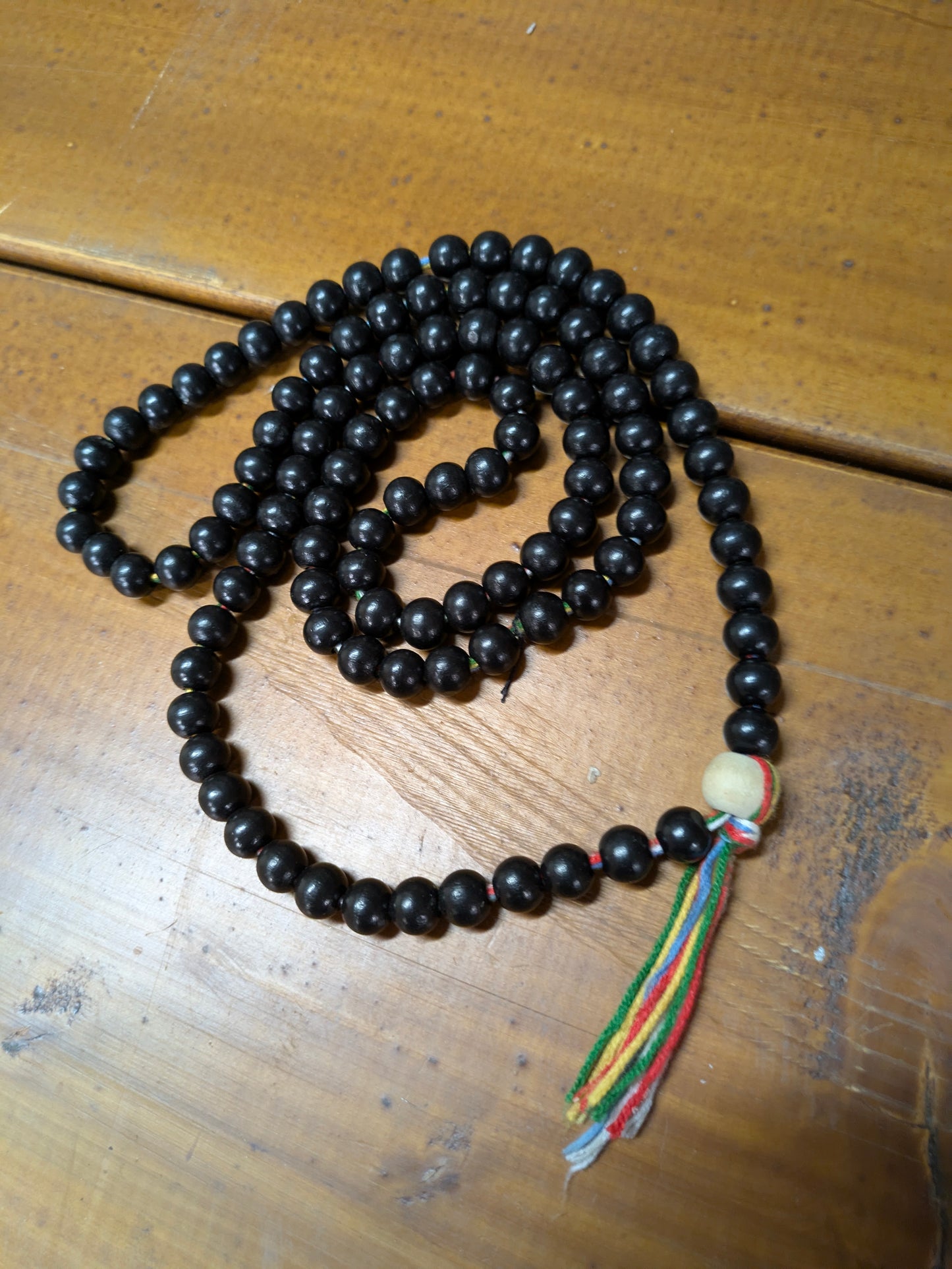 Juzu, Mala, Beads, 108, Buddhist Prayer Beads, Counting Beads Black Wood, Light Wood Counting Stone, Bracelet/Necklace,