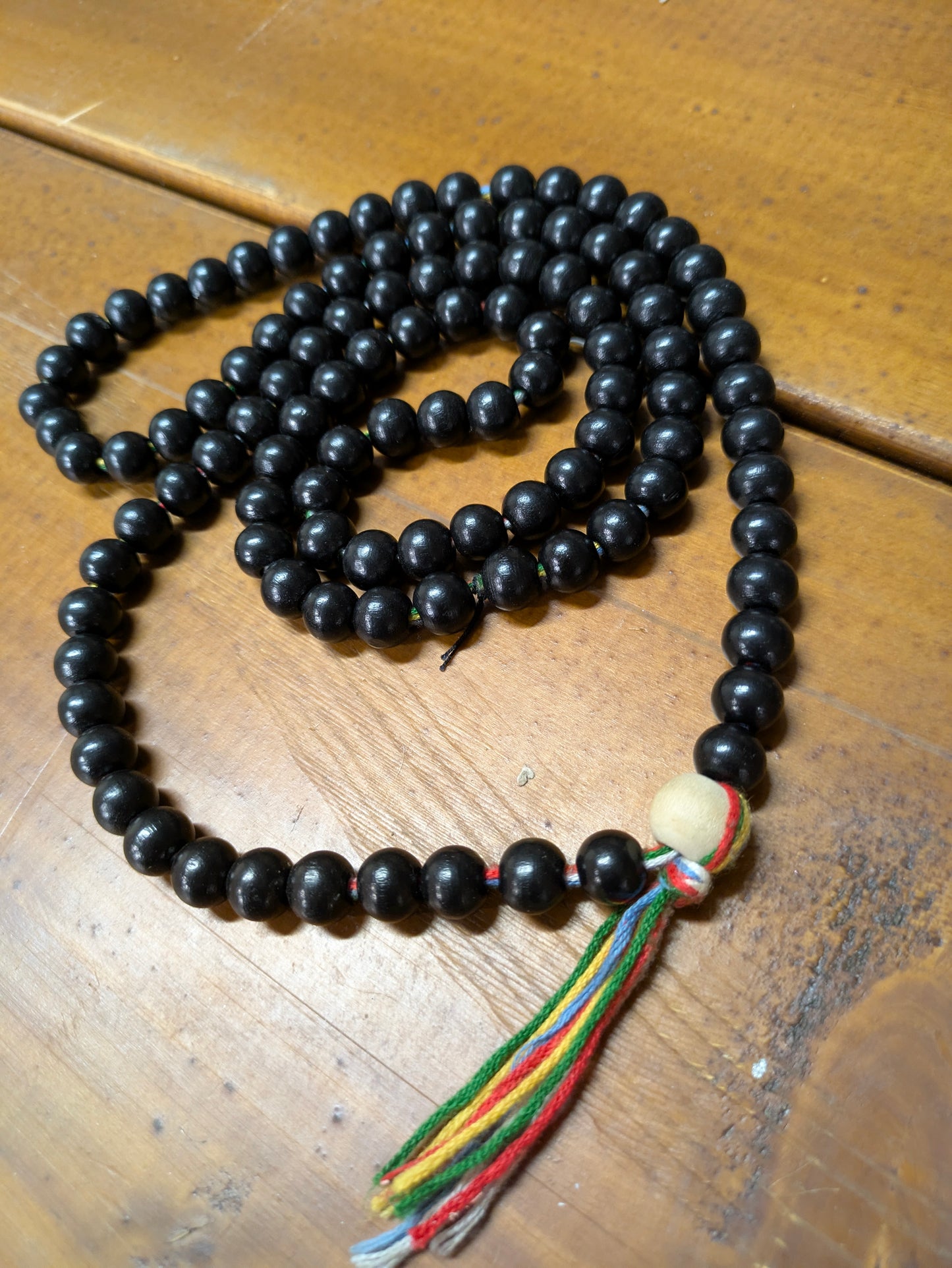 Juzu, Mala, Beads, 108, Buddhist Prayer Beads, Counting Beads Black Wood, Light Wood Counting Stone, Bracelet/Necklace,