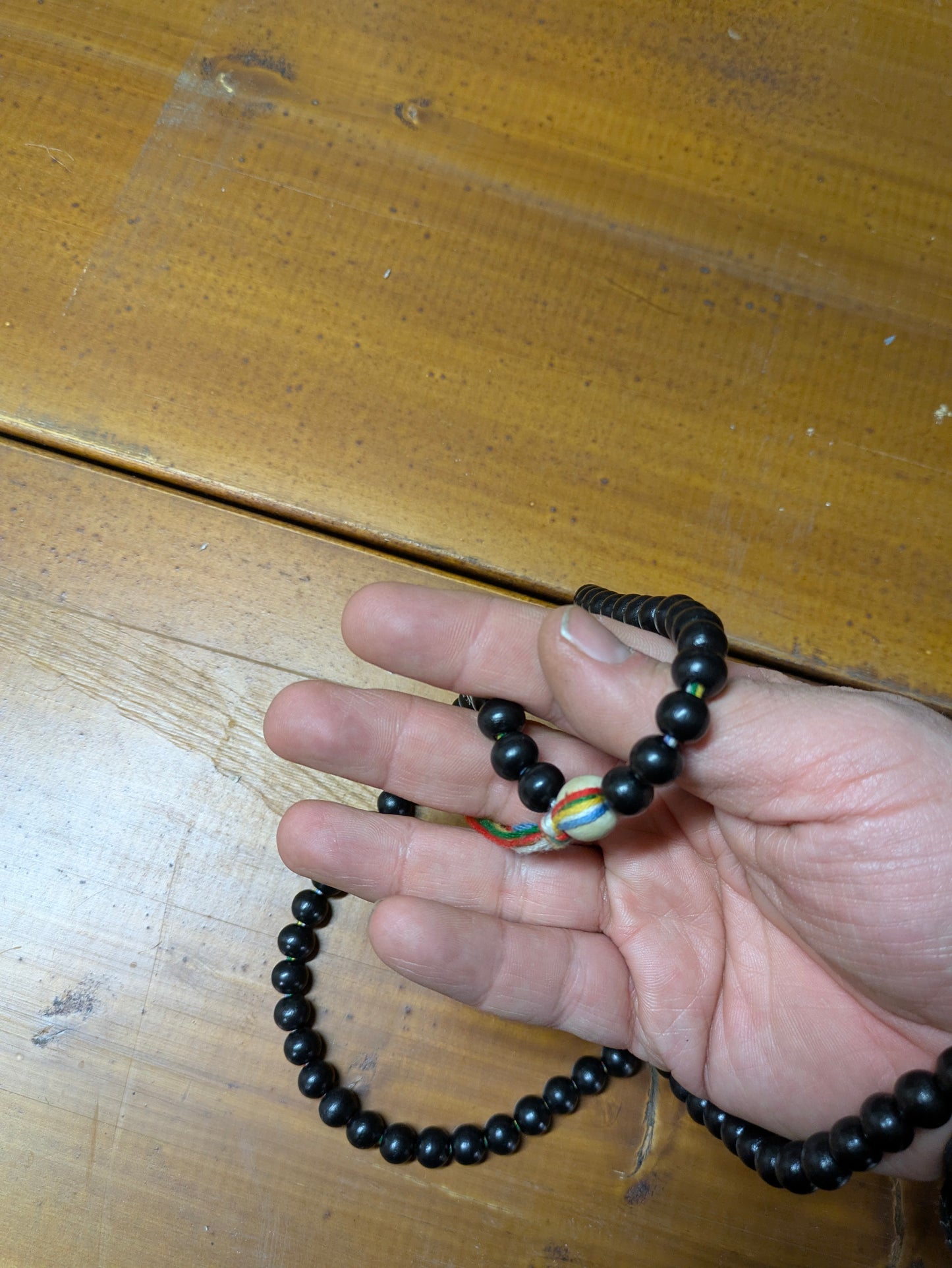 Juzu, Mala, Beads, 108, Buddhist Prayer Beads, Counting Beads Black Wood, Light Wood Counting Stone, Bracelet/Necklace,