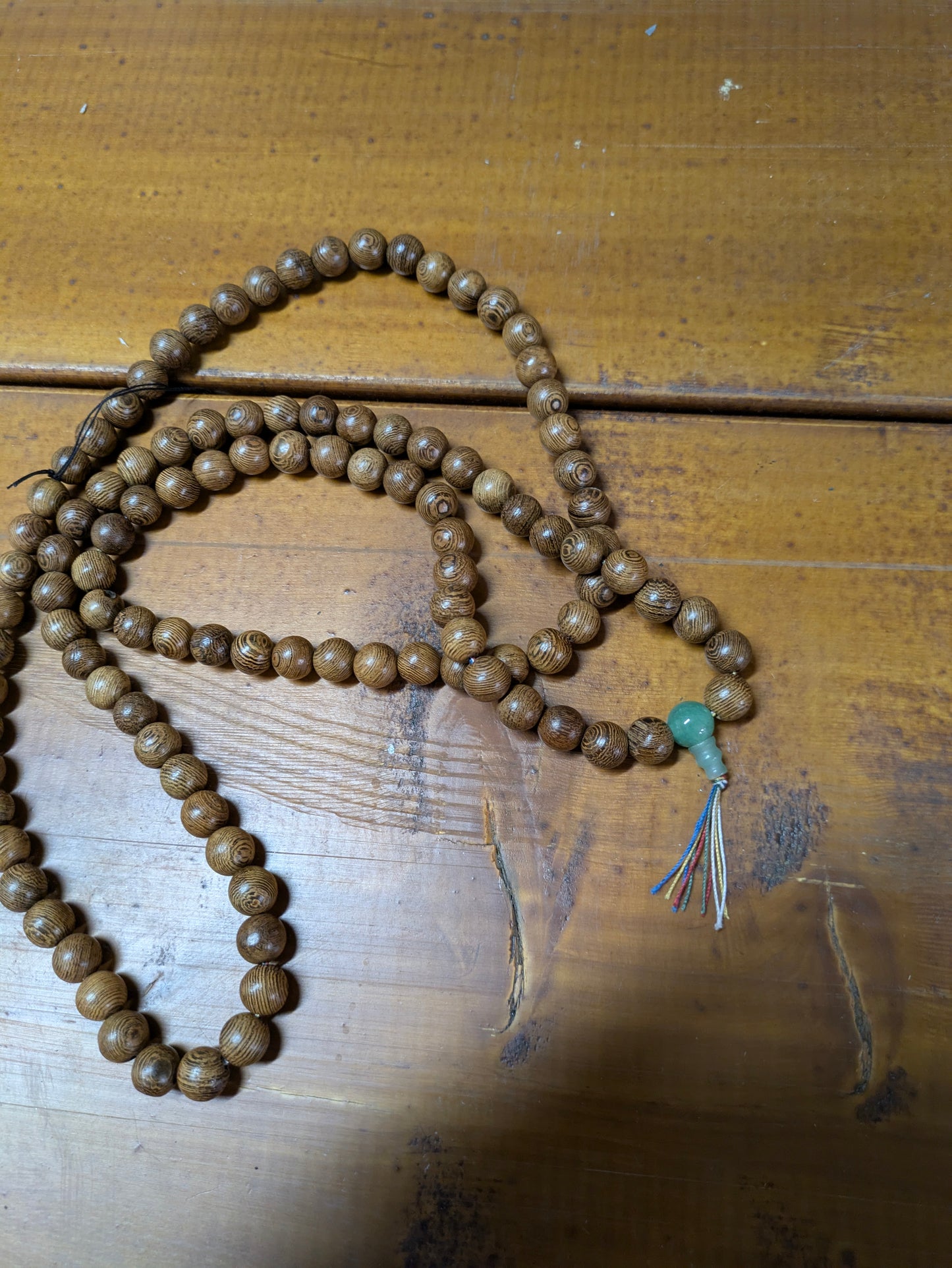 Juzu, Mala, Beads, 108, Buddhist Prayer Beads, Counting Beads Black Wood/Jadeite Counting Stone, Bracelet/Necklace,