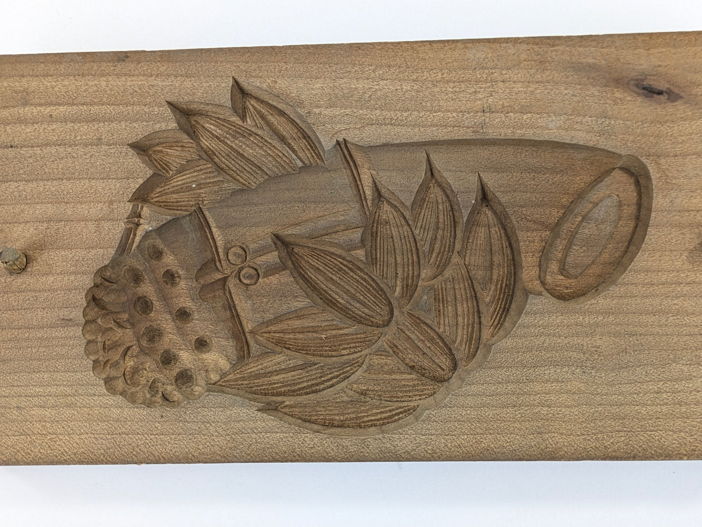 Antique Japanese Kashigata Mold Bamboo Root (Take-ne) w Leaves Dated Shōwa 10 (1935) – Fukushundō