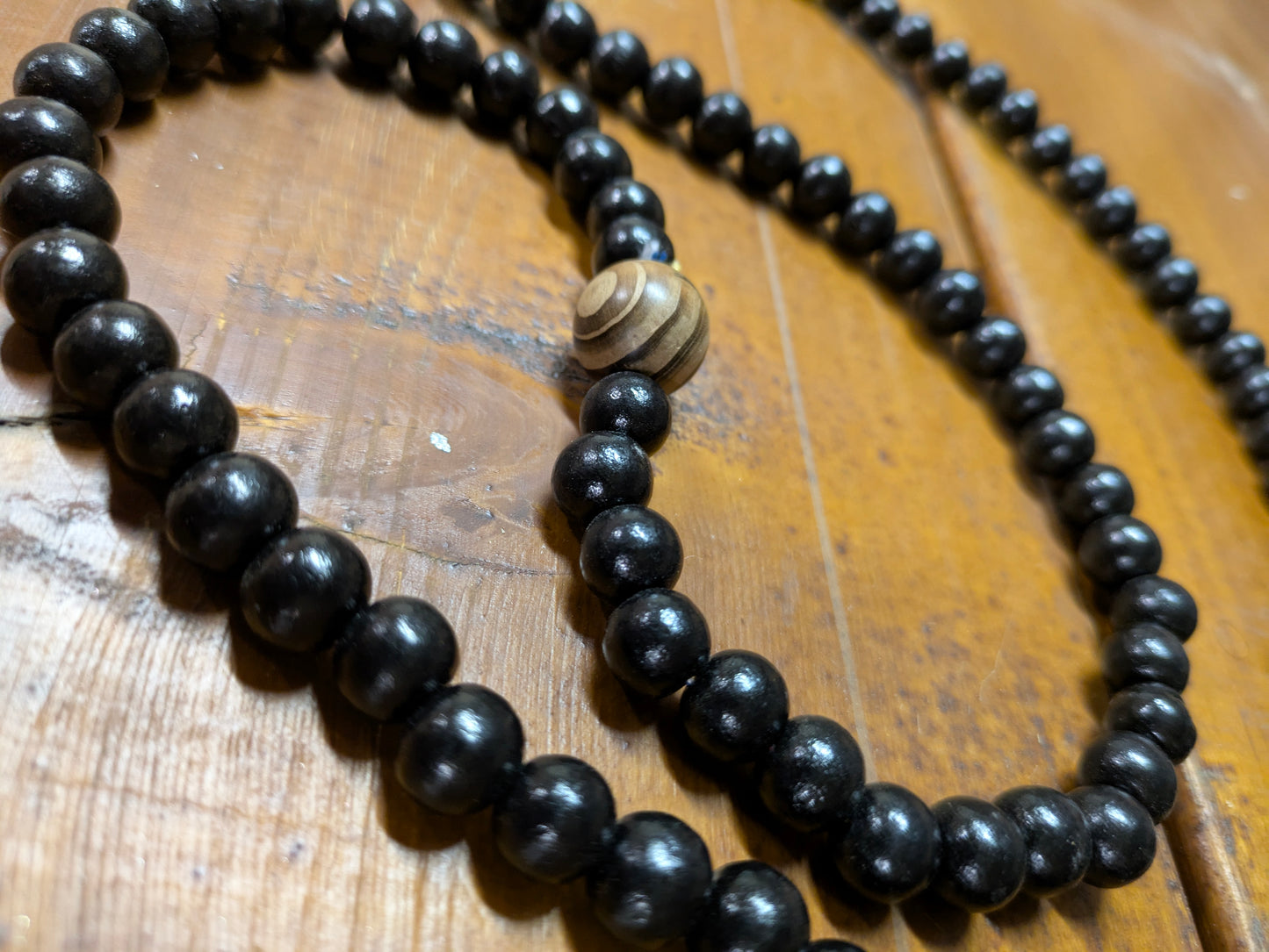 Juzu, Mala, Beads, 108, Buddhist Prayer Beads, Counting Beads Black Wood, Light Wood Counting Stone Bracelet/Necklace