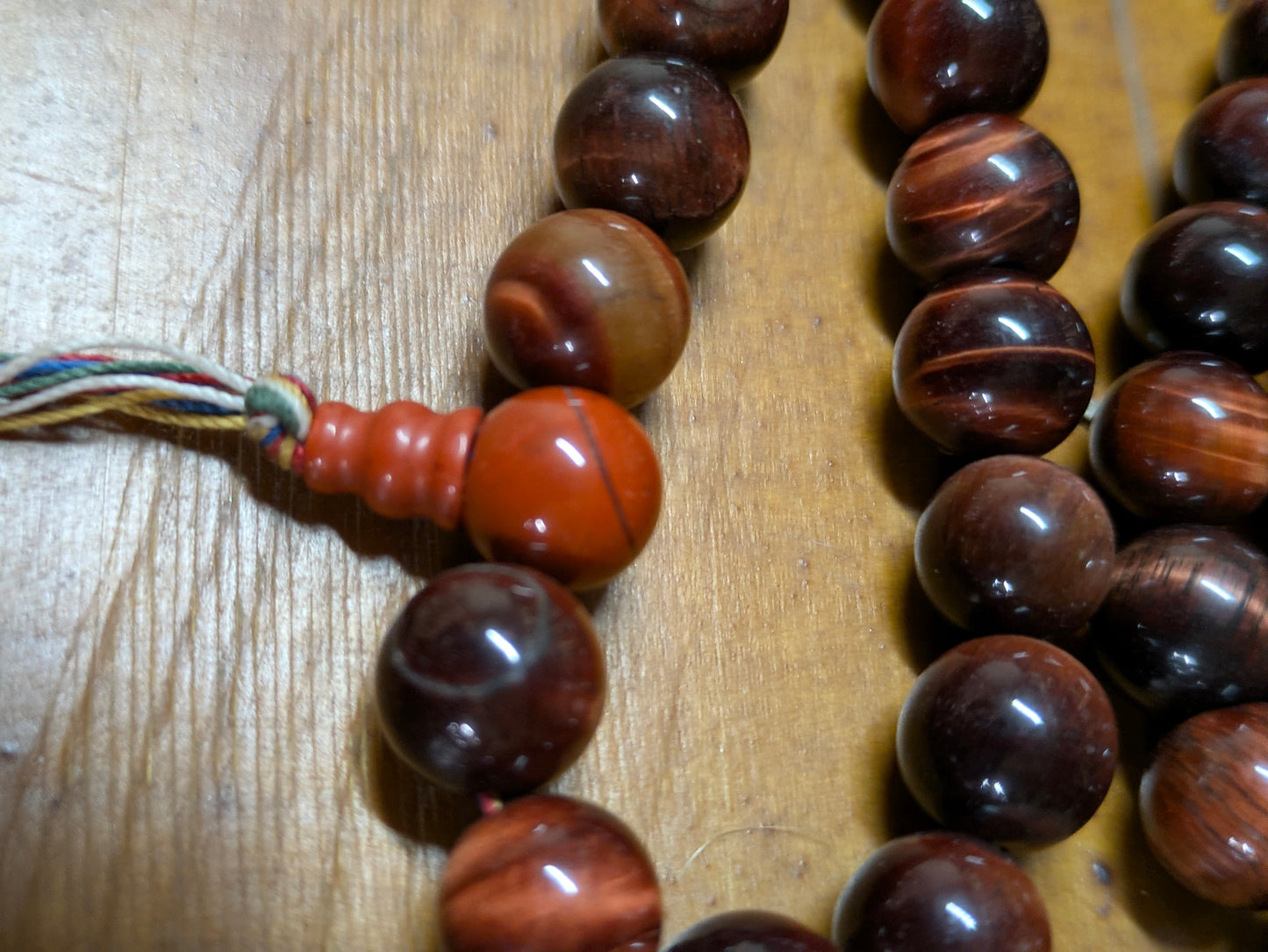 Juzu, Mala, Beads, 108, Buddhist Prayer Beads, Counting Beads Tigers Eye Semiprecious Stone beads , Red Counting Stone, Bracelet/Necklace