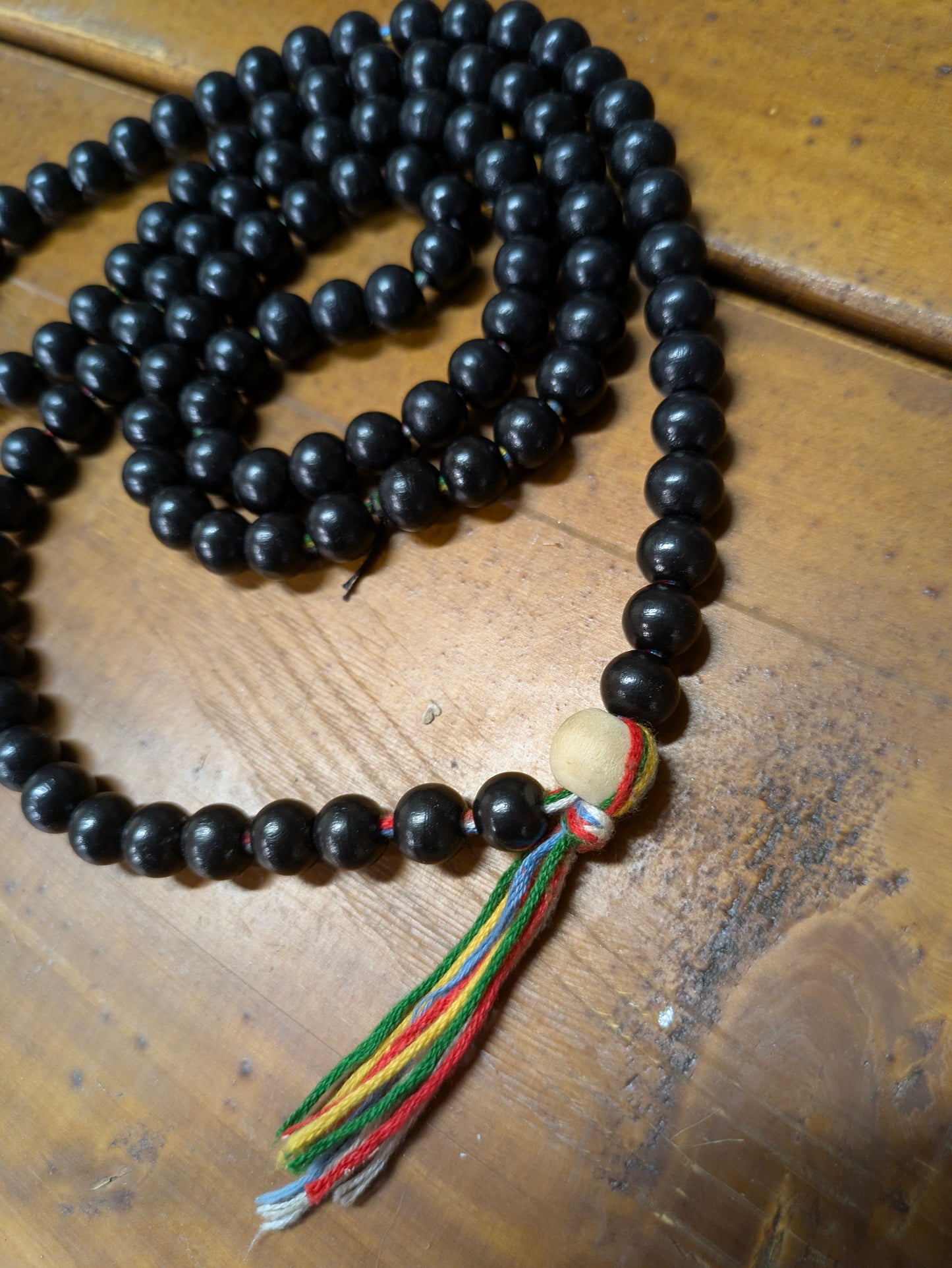 Juzu, Mala, Beads, 108, Buddhist Prayer Beads, Counting Beads Black Wood, Light Wood Counting Stone, Bracelet/Necklace,