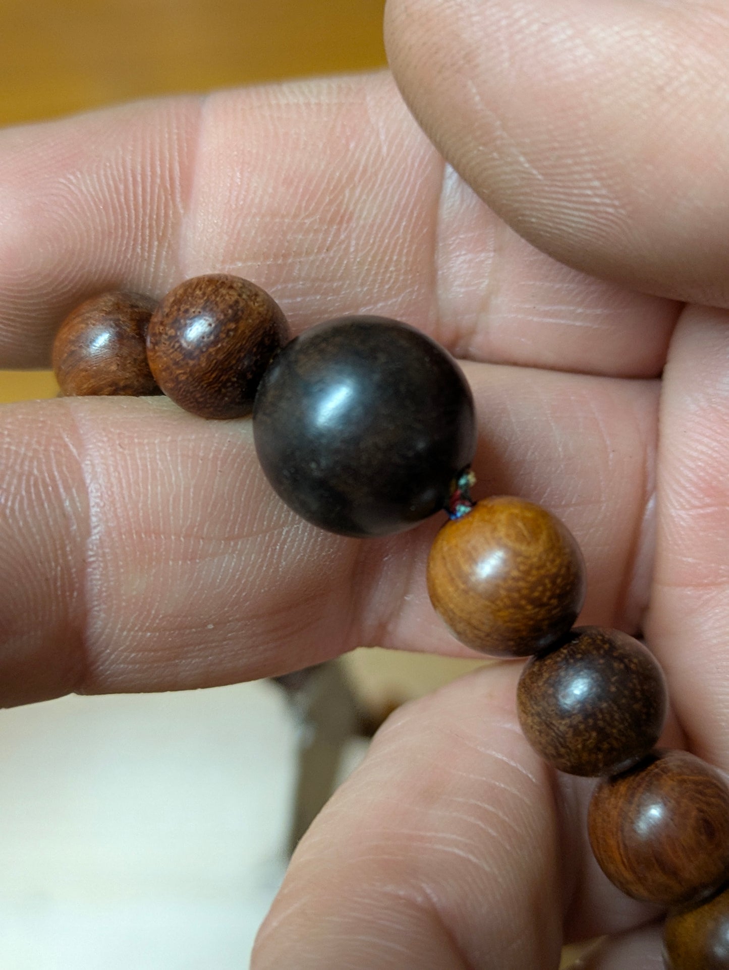 Juzu, Mala, Beads, 108, Buddhist Prayer Beads, Counting Beads Red Wood, Onix Counting Stone, Bracelet/Necklace