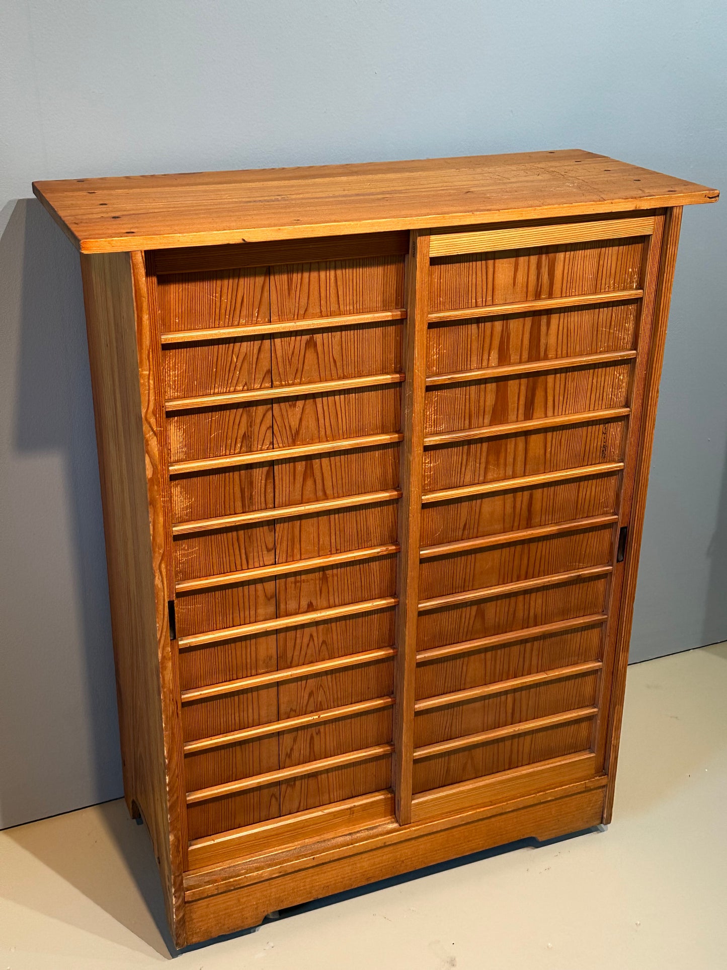 Antique Japanese Getabako Shoe Cabinet Meiji Era c1890’s Sugi Wood 36"