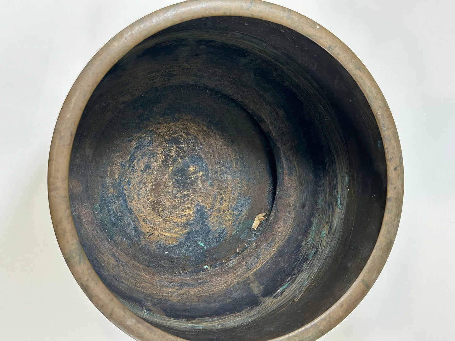 Antique Japanese Meiji Era Bronze Hibachi Brazier Shi-Shi Fu Dogs 10"