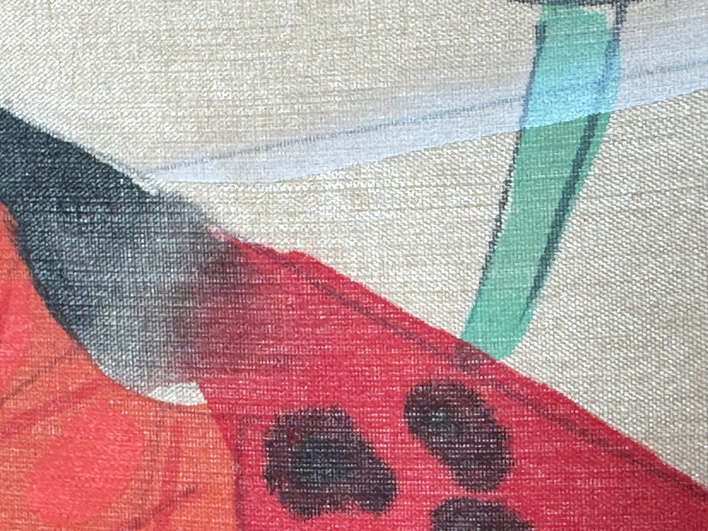 Vintage Japanese 4 Panel Folding Screen Wall Hanging Koi Fish 36"H