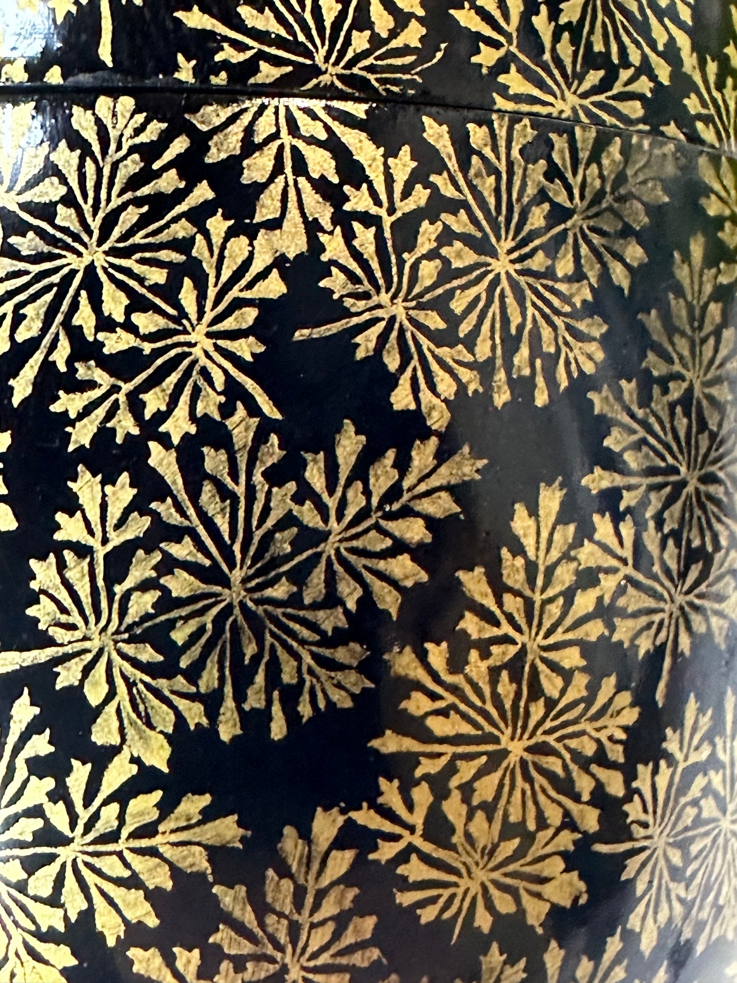 Vintage Japanese Tea Ceremony Natsume Gold Makie Tea Caddy 2.5”