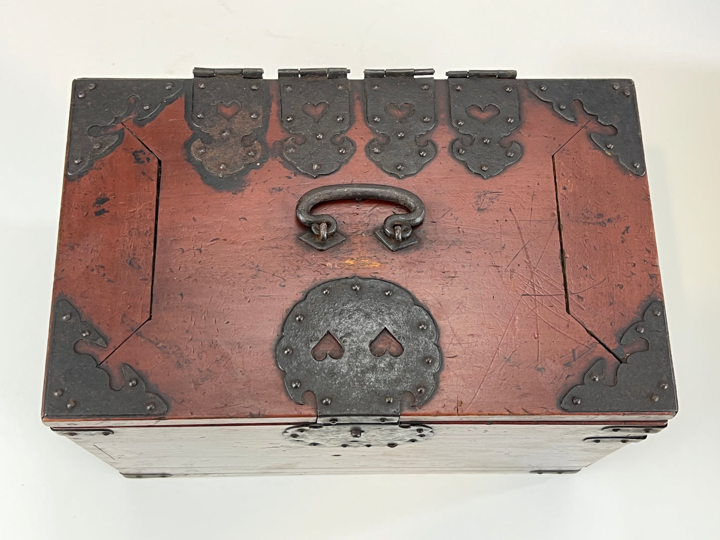 Antique Japanese Sugi Wood Suzuribako Calligraphy Tansu Chest Abacus 9.5"