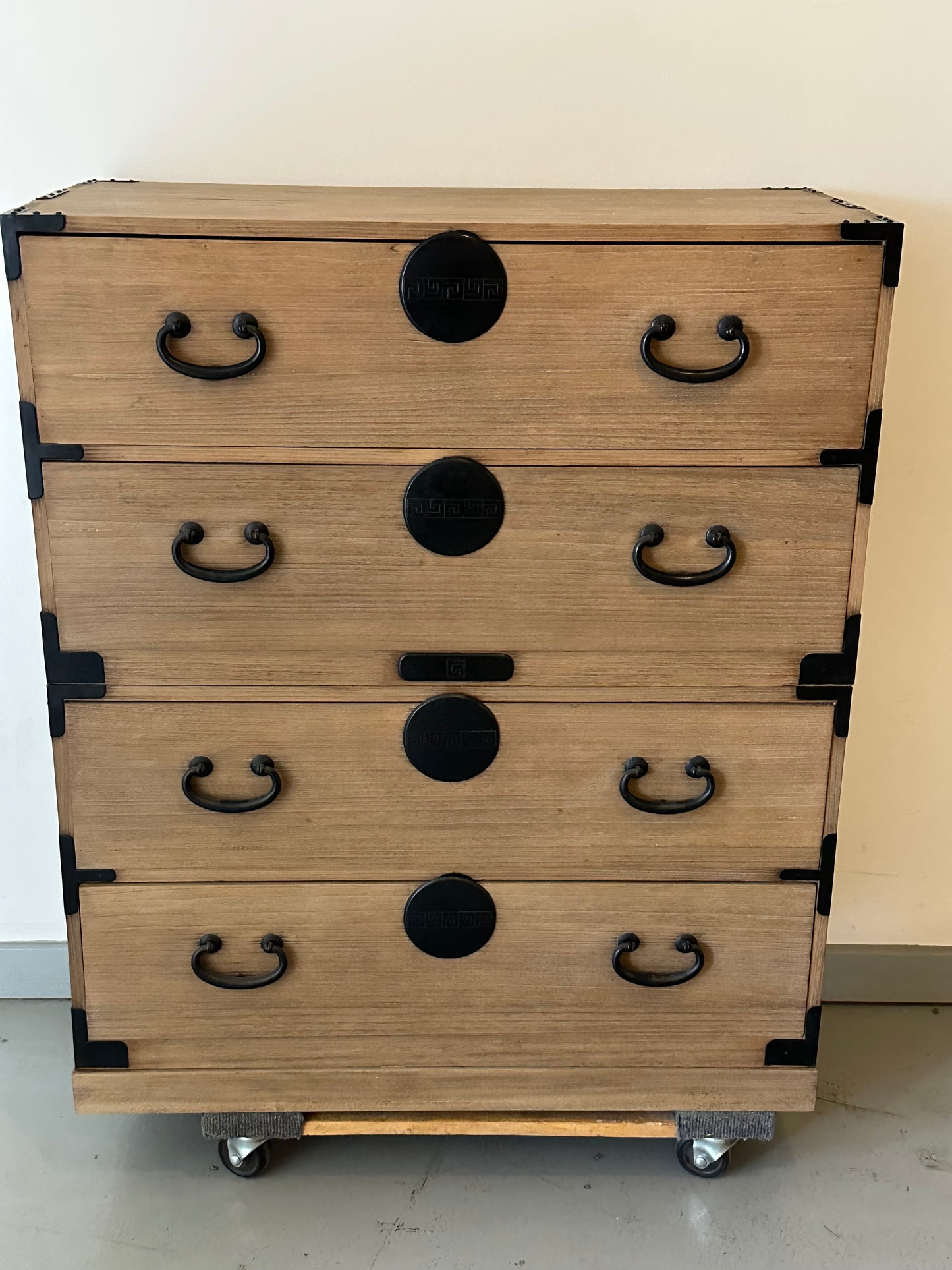 Antique Japanese Clothing Tansu Showa Era c1930's Ishodansu Kiri Paulownia 38"W