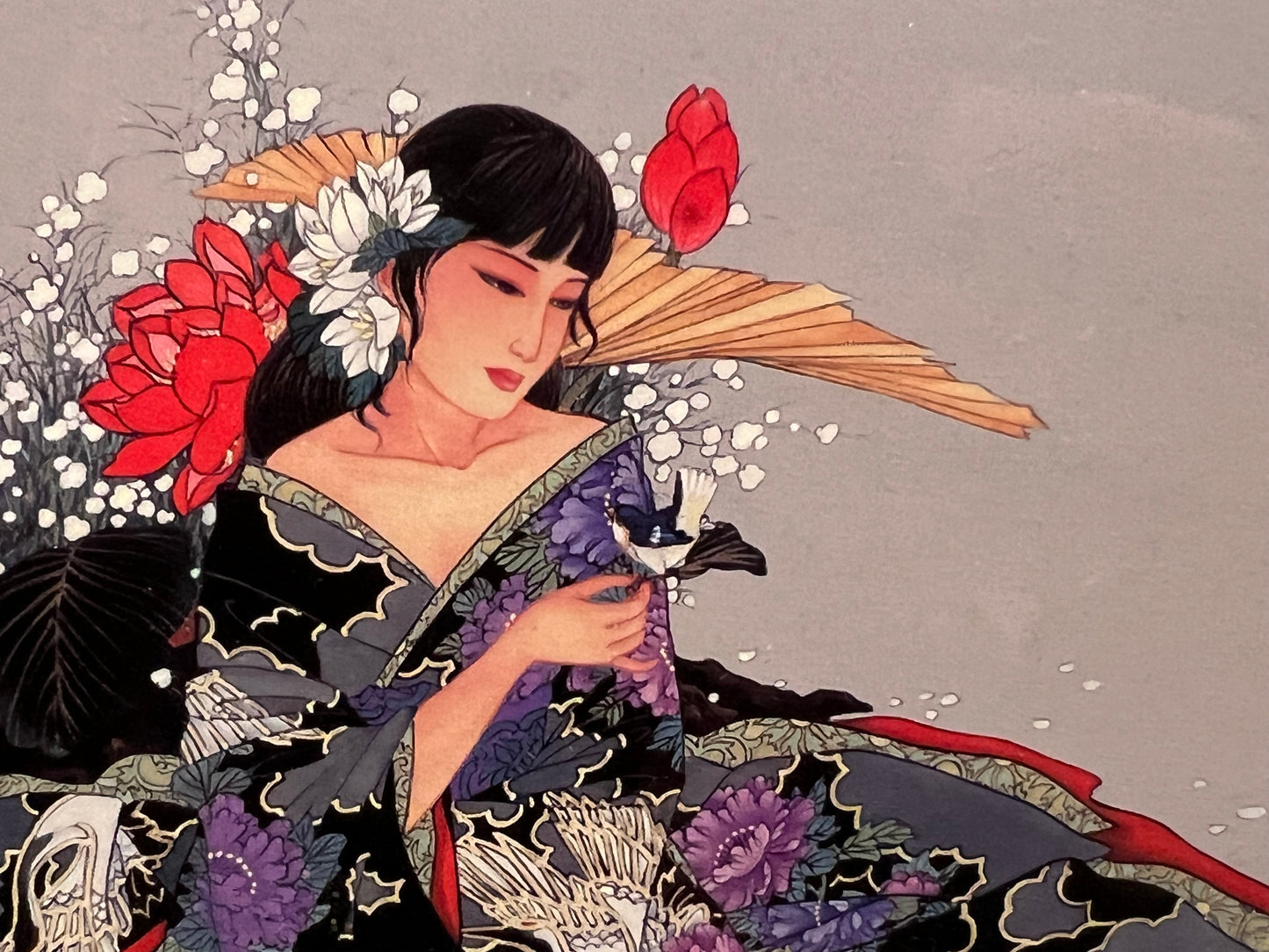 Caroline Young Framed Limited Print "Beauty Unfolding Mystique" 14.5" x 13"