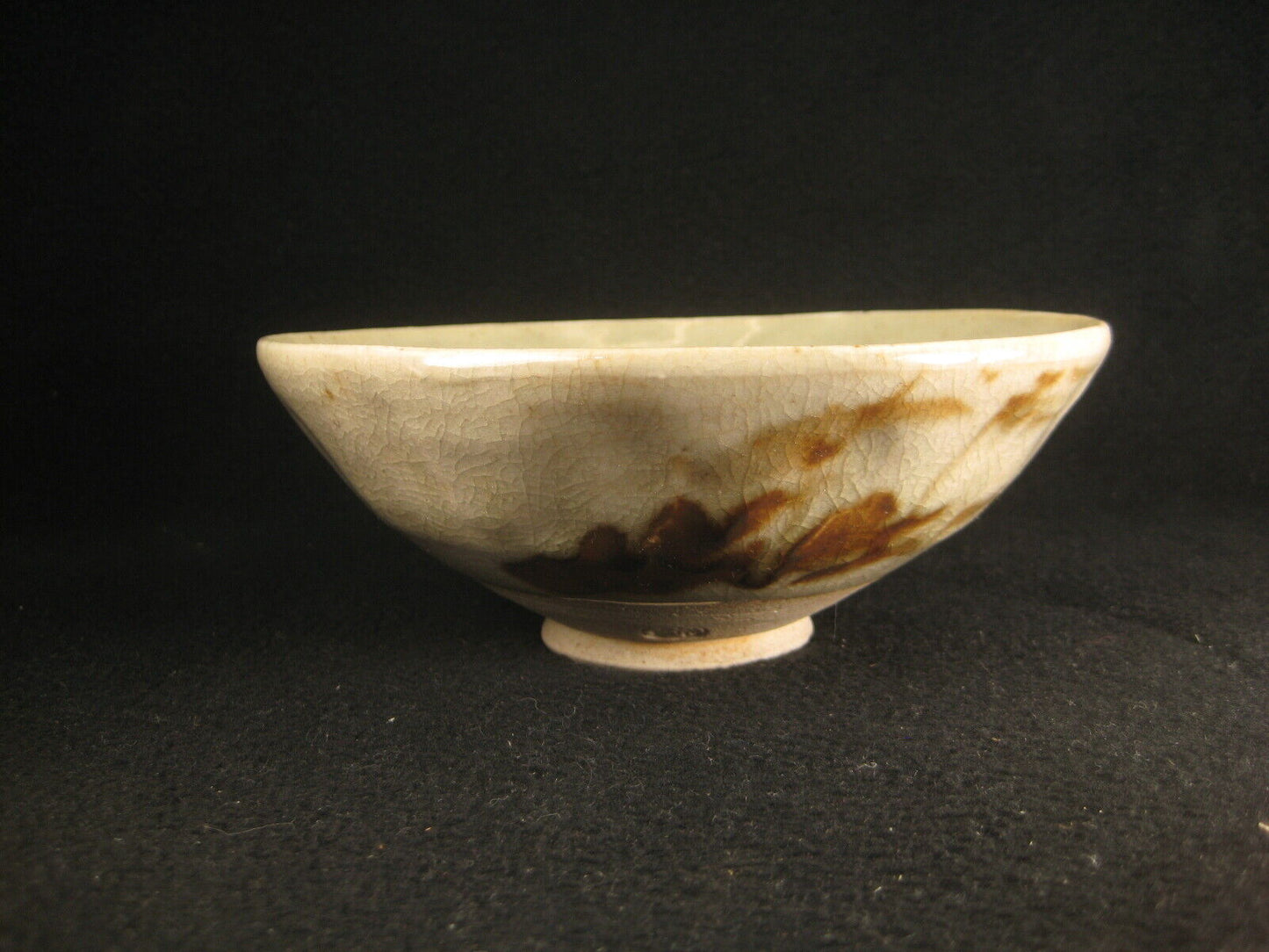 Vintage Japanese 1930's Signed Tea Ceremony Ceramic Summer Chawan Tea Bowl White