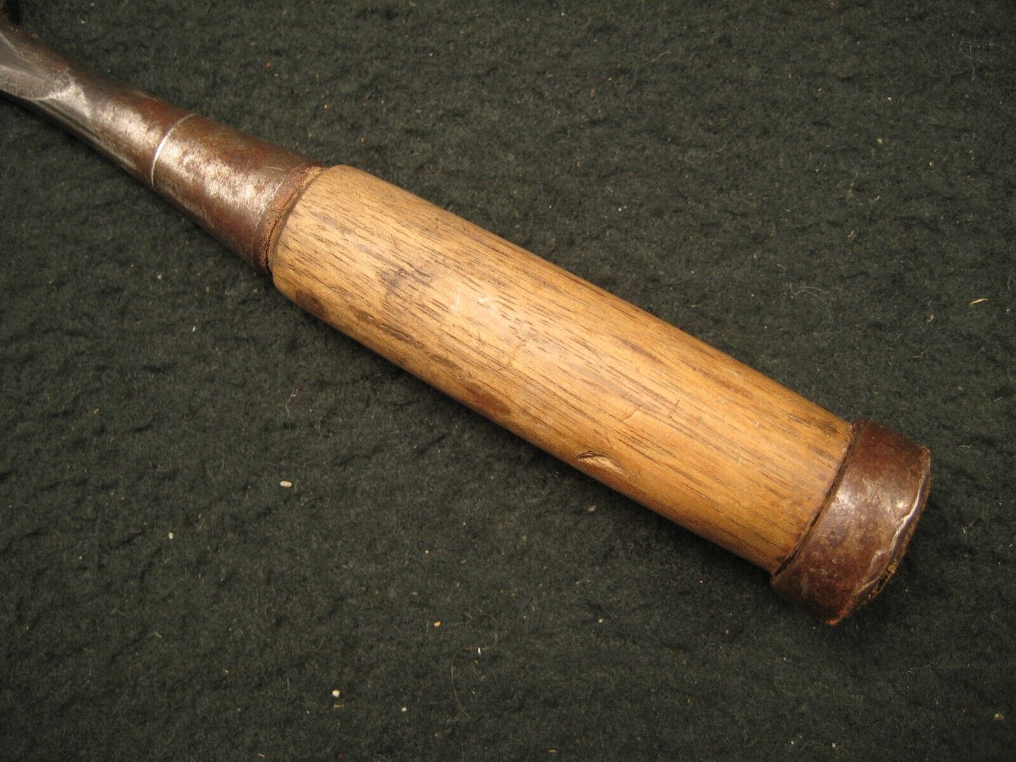 Vintage Japanese Chisel Laminated Forged Iron Blade Nomi Red Oak Handle 7/8"