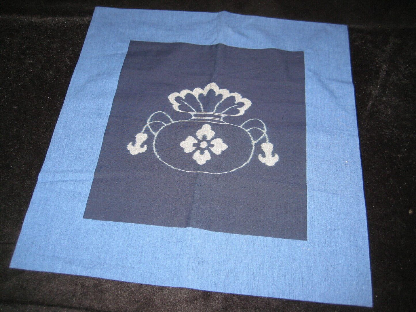 Japanese Blue Ikat Zabuton Pillow Case (3 Designs Choose 1) Floor Cushion