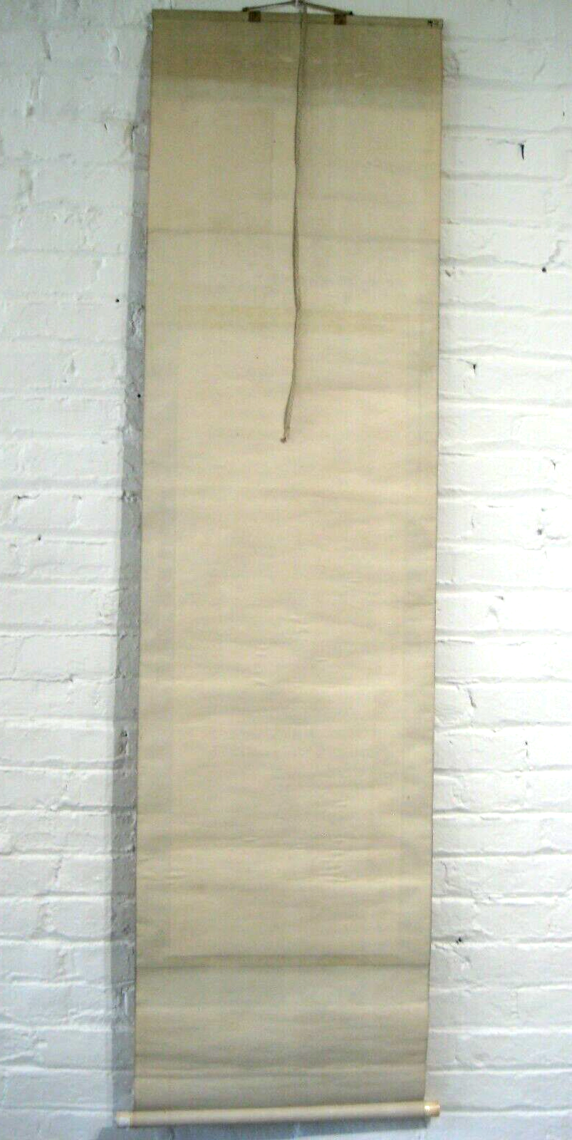 Vintage Japanese Scroll Two Fuzzy Akita Dogs Playimg In The Snow