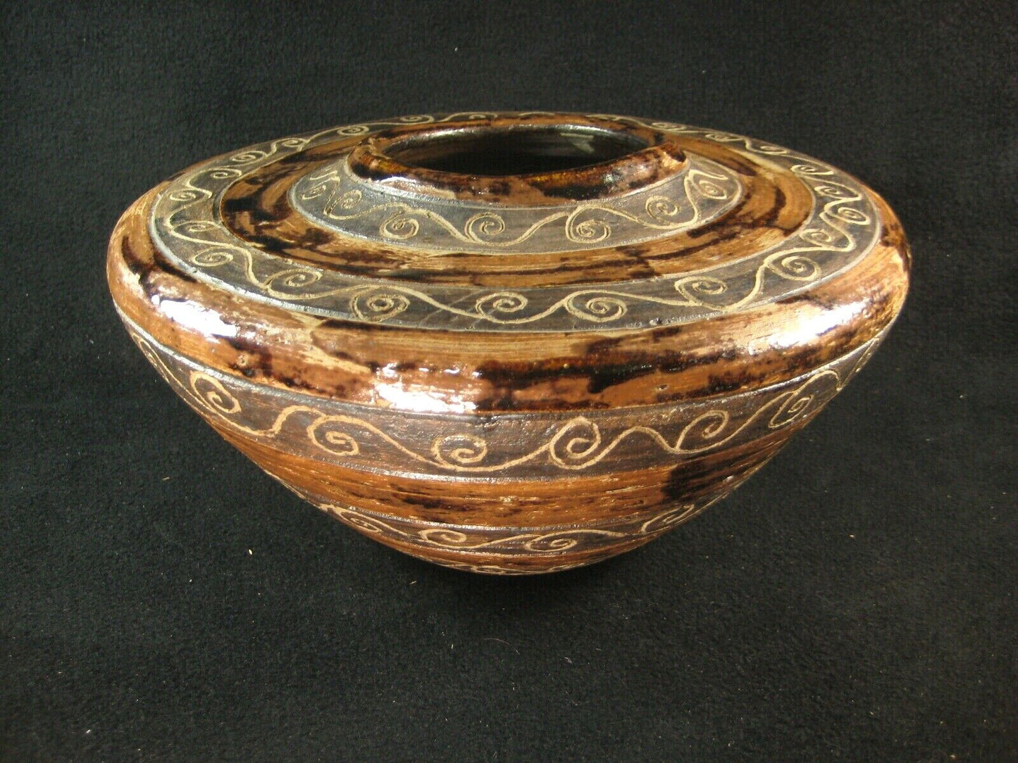 Vintage Japanese Hand Thrown Ceramic Flower Vase