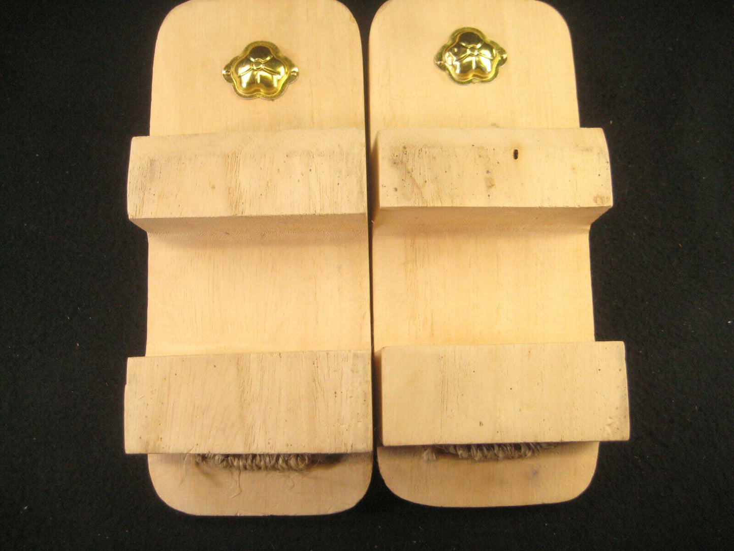 Japanese Wooden Geta Clogs 2" High 9.5" Long 4" WideWomens Size 8.5