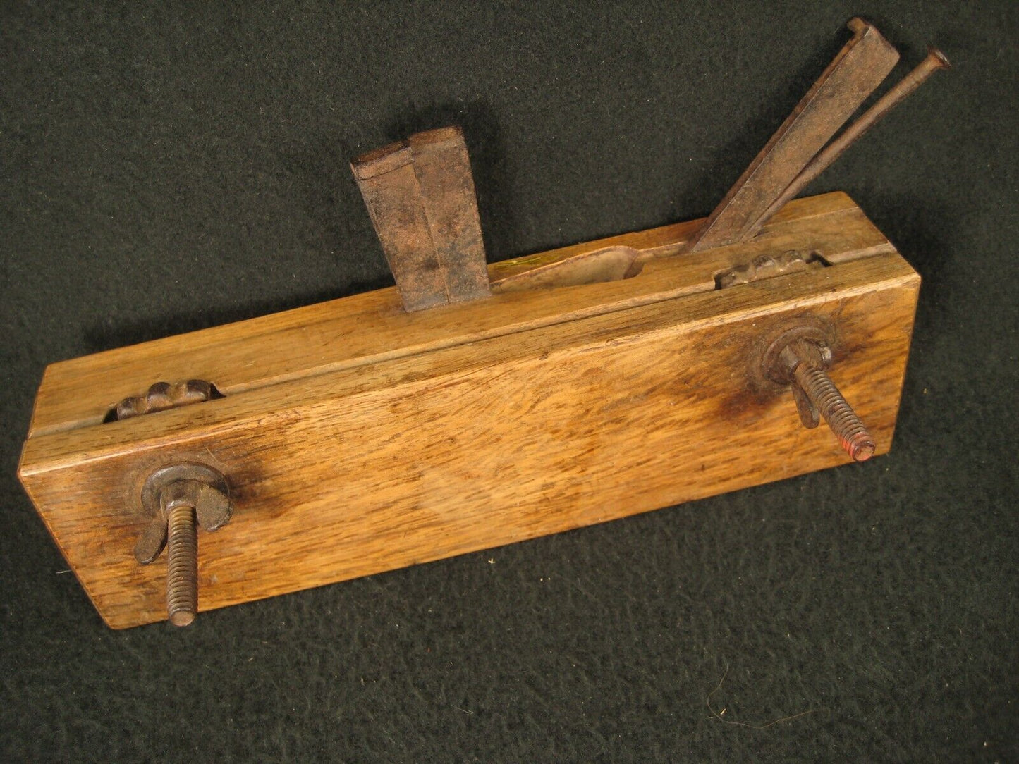 Antique Japanese Tool Kikai-Shakuri-Kana Adjustable Plow Plane