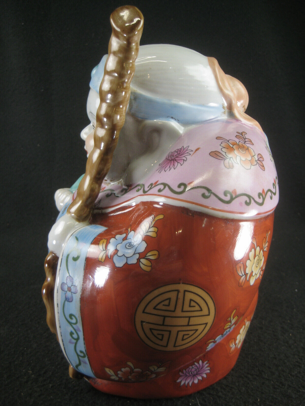 Vintage (C1950) Chinese Porcelain Jurojin God Of Luck Prosperity Longevity