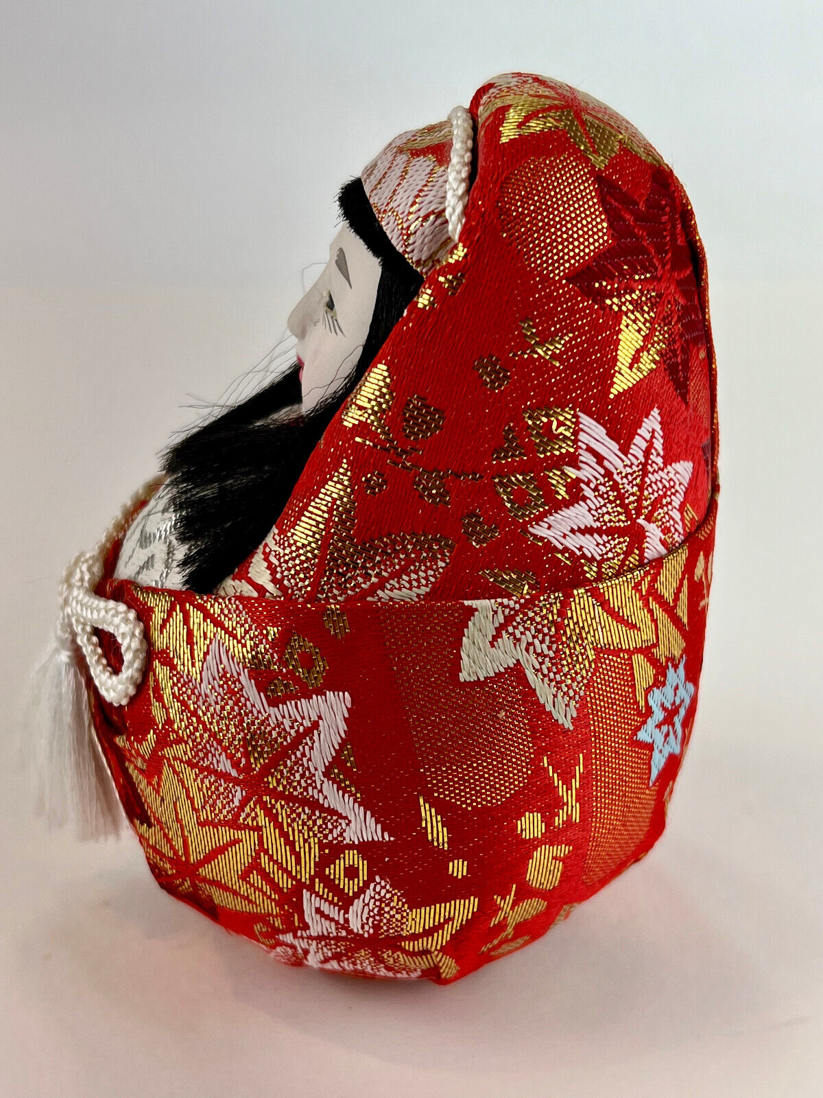 Vintage Japanese Dolls Daruma Hime Ningyo Pair Empress Jingu Handpainted 5"~