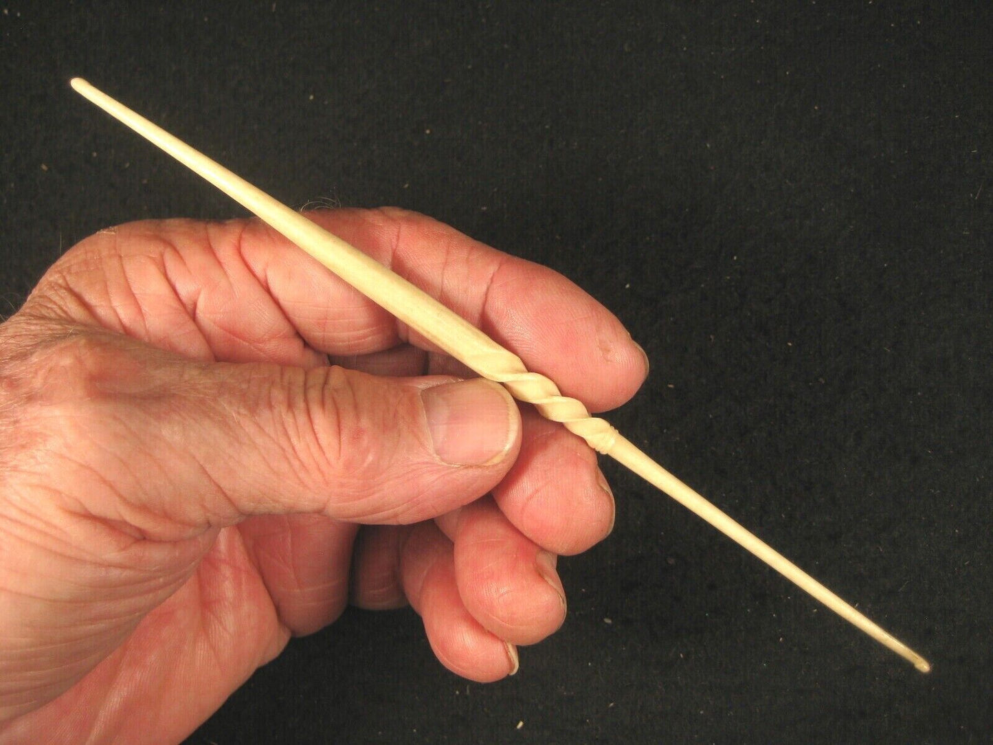 Antique Japanese Hand Made Bone Crochet Hook