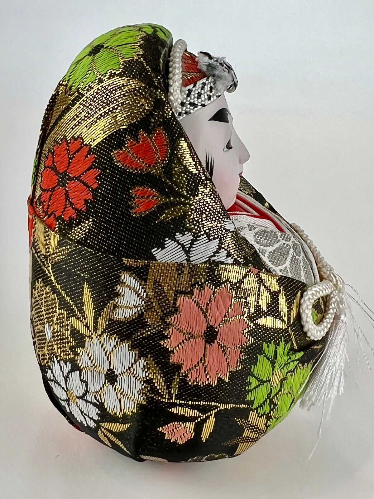 Vintage Japanese Dolls Daruma Hime Ningyo Pair Empress Jingu Handpainted 5"~