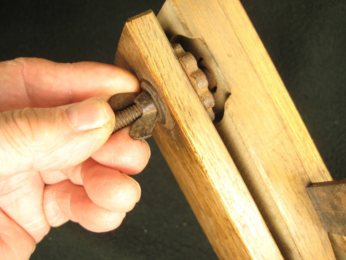 Antique Japanese Tool Kikai-Shakuri-Kana Adjustable Plow Plane