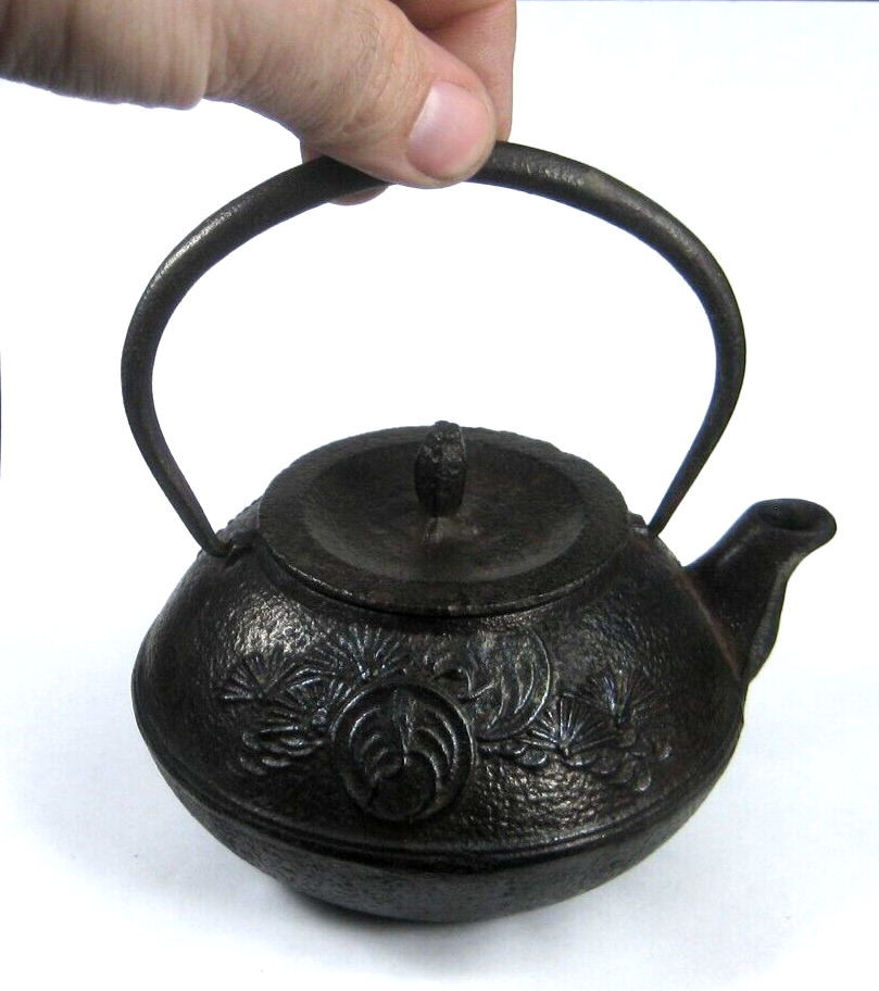 Antique Japanese (c.1930) Mini Iron Kettle Tetsubin Fully Restored Functional