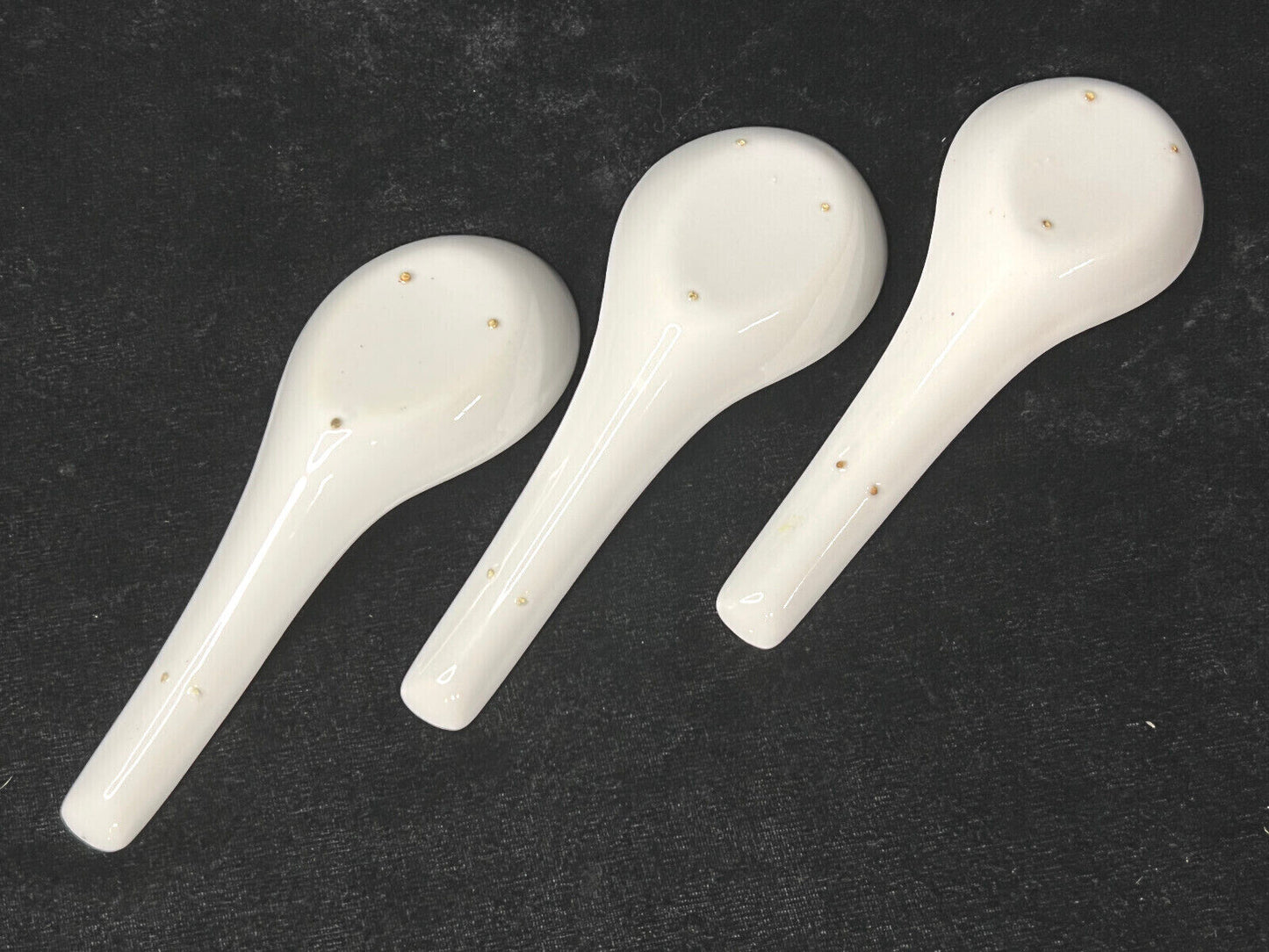 Vintage Chinese Ceramic Spoons in the Wanshou Wujiang Design 萬壽無疆