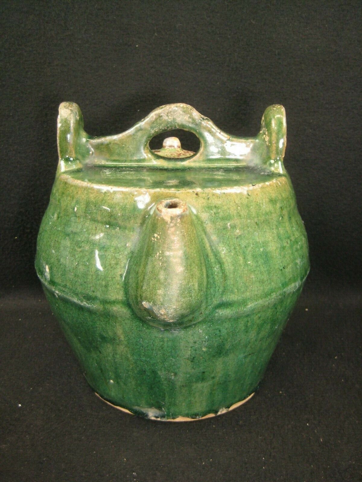 Jade Green Antique Chinese Qing Dynasty Tea Pot