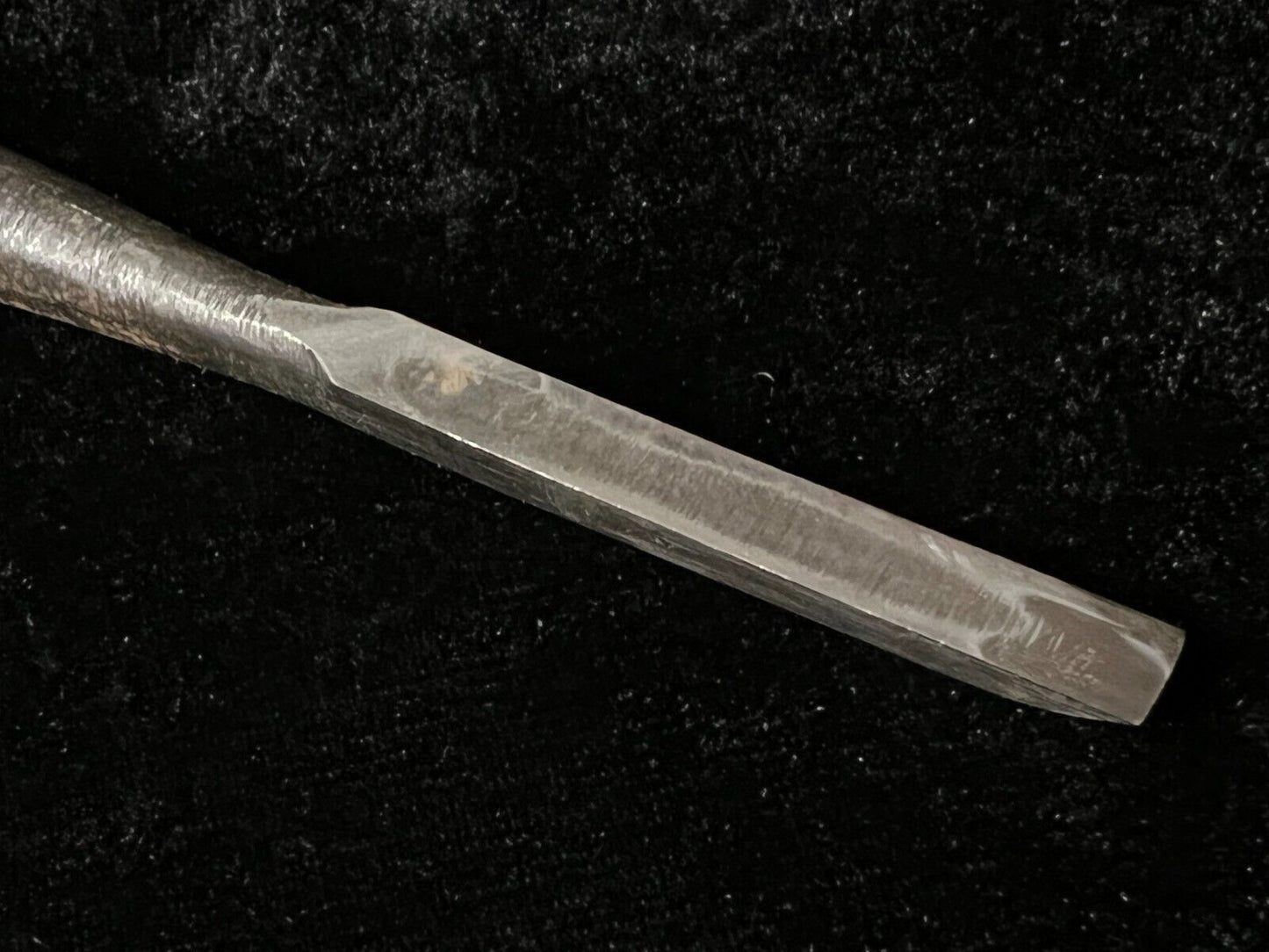 Vintage Japanese Chisel Laminated Forged Iron Blade Nomi Red Oak Handle 1/4"